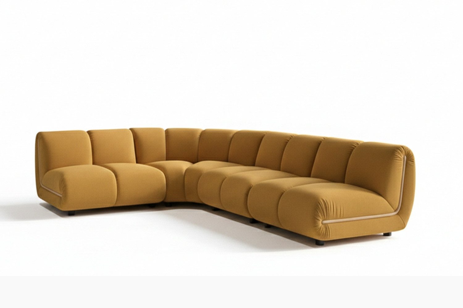KAWOLA Sofa LAYLA – Modulares Sofa 4-tlg. – Ecksofa Samt – wandelbare Couch, Flexibel kombinierbar, bequemer Velvet-Bezug, hoher Sitzkomfort