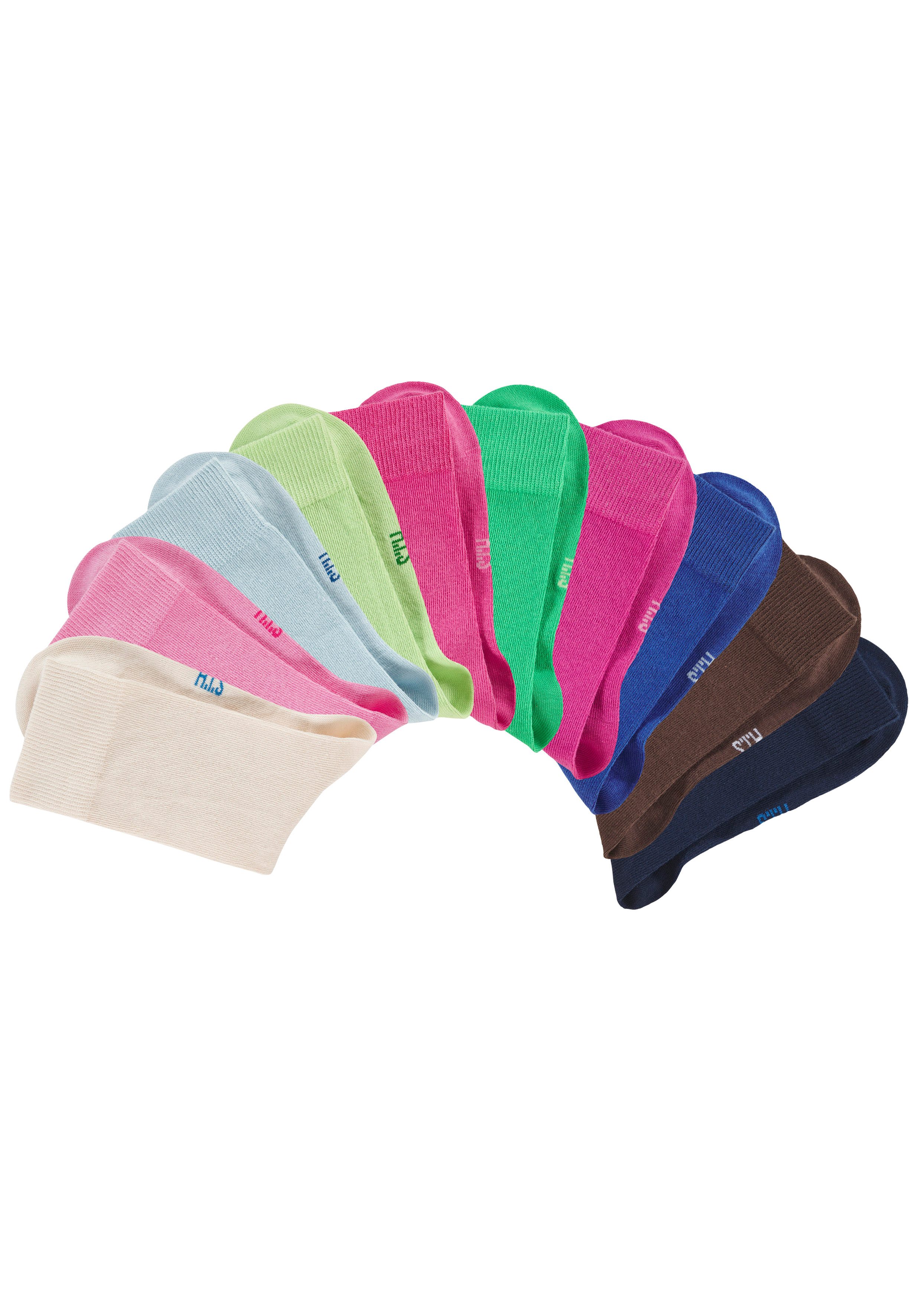 H.I.S Freizeitsocken (Packung, 10-Paar) mit weichen Rippbündchen