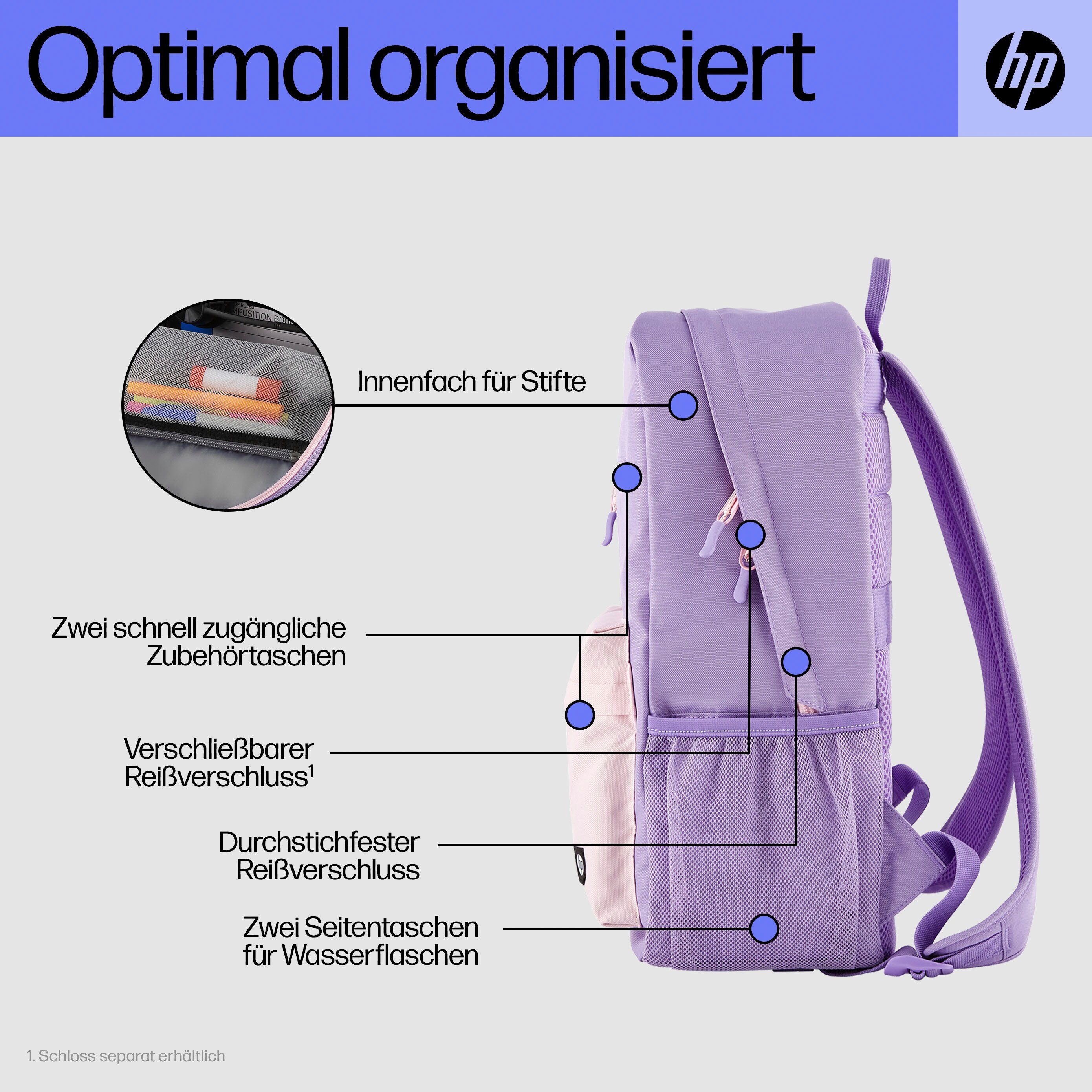 Notebook-Rucksack Lavender Campus HP