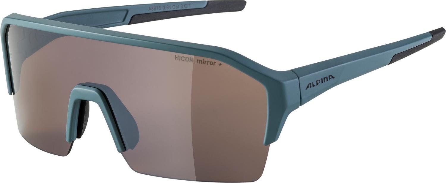 Alpina Sports Sportbrille, (1-St), ALPINA Unisex - Erwachsene, RAM HR Q-LITE Sportbrille dirt-blue matt | Fahrradbrillen