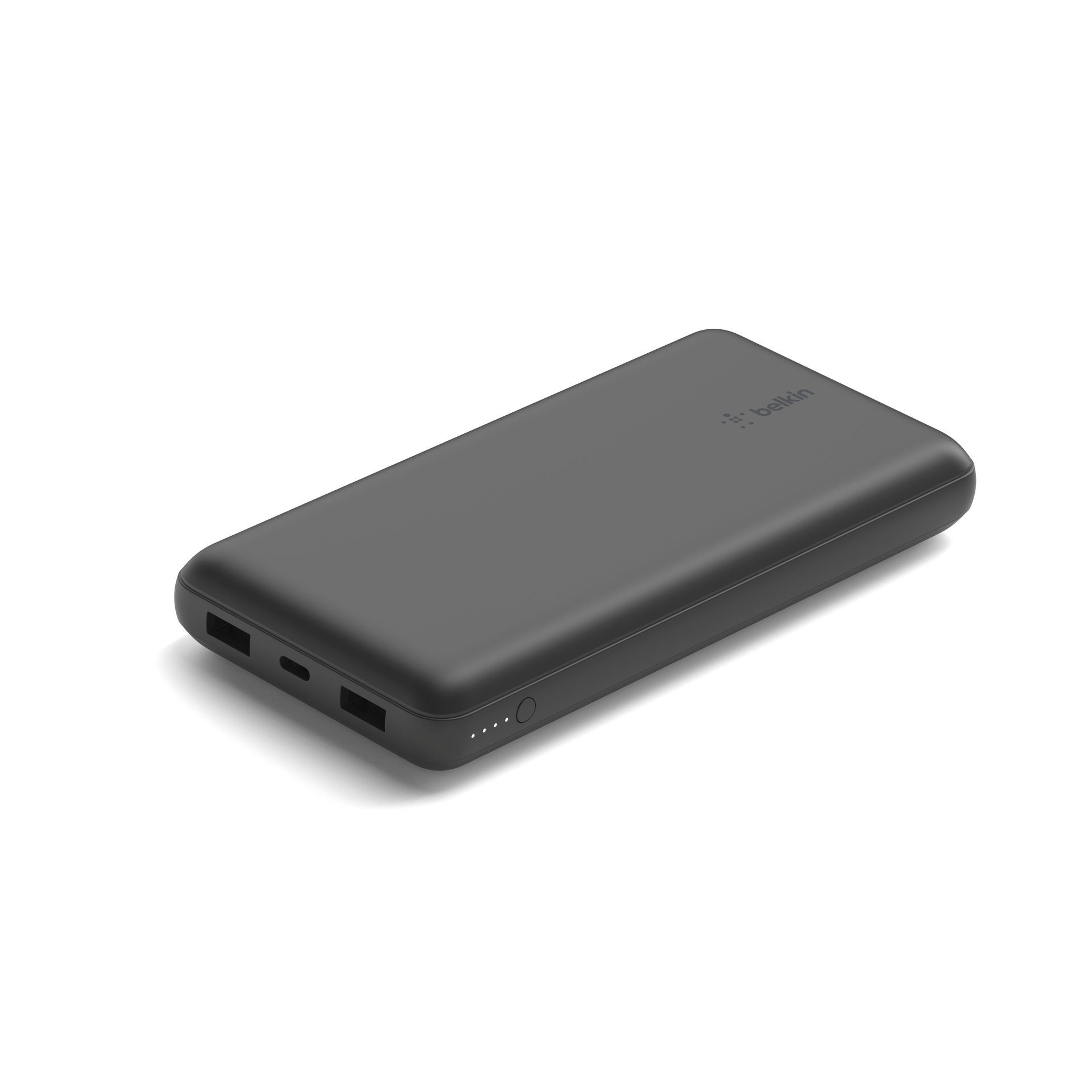 Stunden Geräten Powerbank 3 Power für 78 bis 1x Schwarz Watt zum Belkin 15 Laden BoostCharge 2x von zu USB-C, USB-A, Powerbank, 20.000mAh