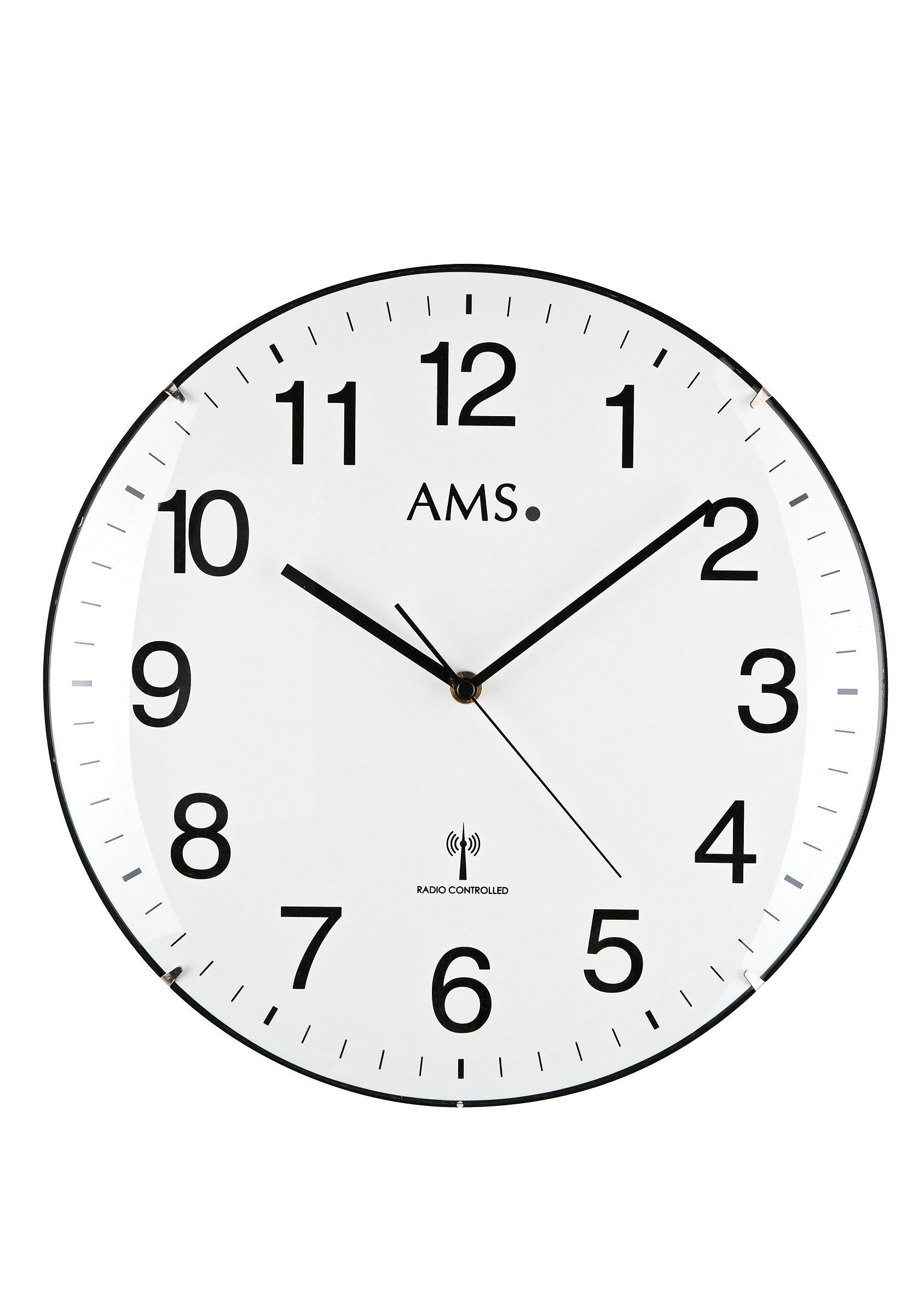 AMS Funkwanduhr F5960 (Quarzuhr, Kunststoff, Ø 32 cm, gute Ablesbarkeit, Wo günstig online kaufen