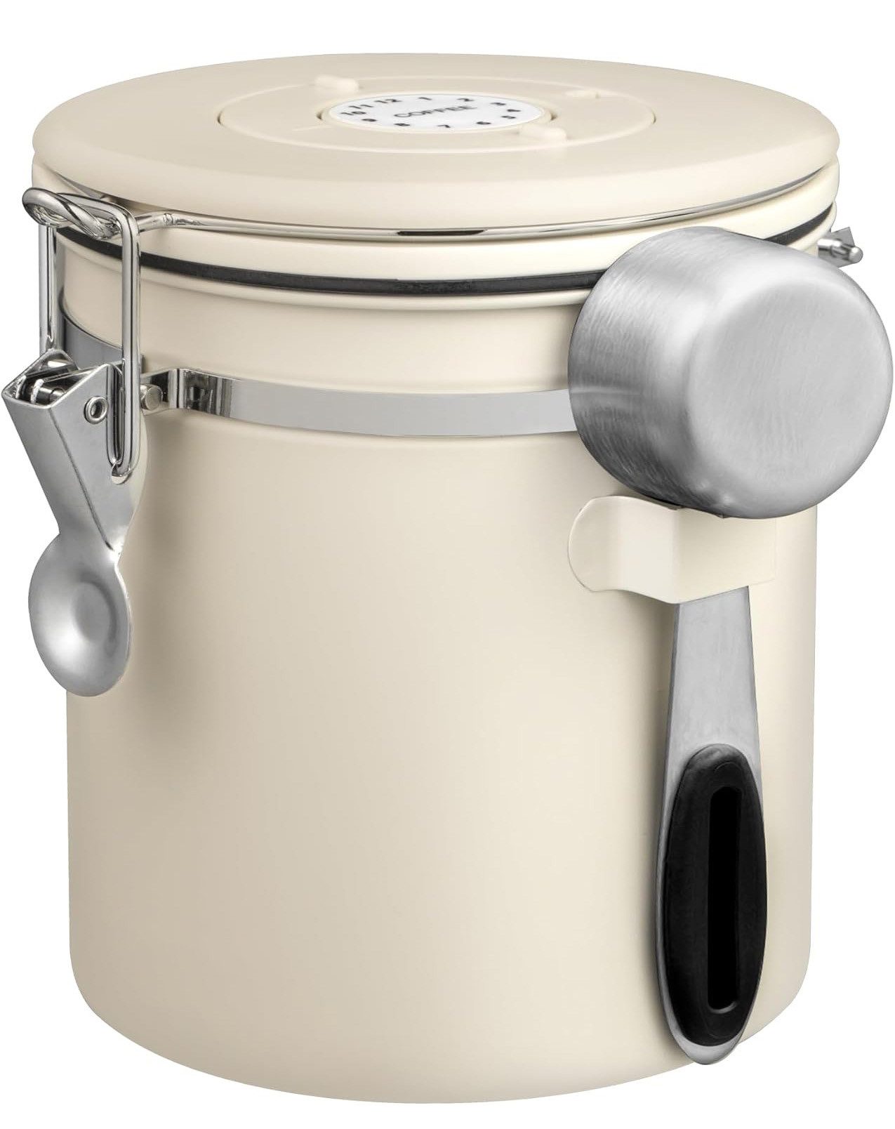 SinLaw Kaffeedose Edelstahl-Kaffeebohnenbehälter, vakuumversiegelter Lagertank, (1-tlg), Mit Löffel, um die Zeit im Auge zu behalten