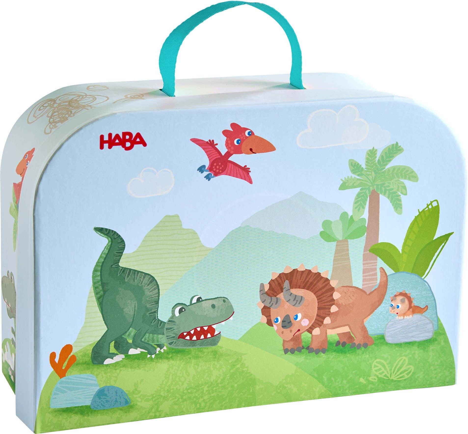 Haba Kleinkindwelt Spielwelten Spielwelt im Koffer Dinosaurier 2014170001 Spielbausteine