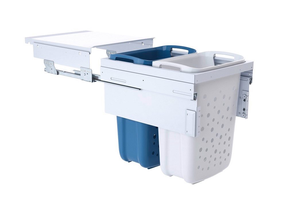 Hailo Ausziehwäschekorb OS Laundry Carrier 450 33/33, für 45 cm Unterschrank mit Möbelfront