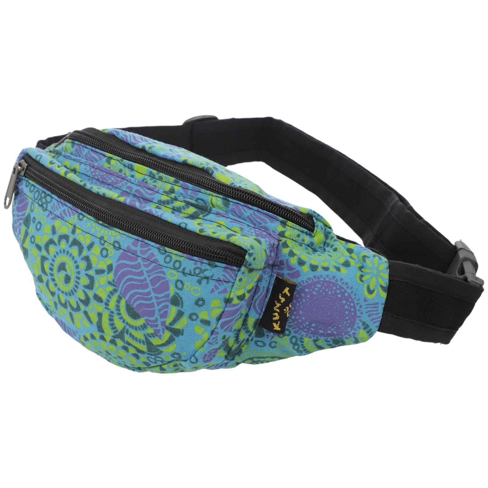 KUNST UND MAGIE Bauchtasche KUNST UND MAGIE Boho Bauchtasche Gürteltasche Hüfttasche Sidebag Cross