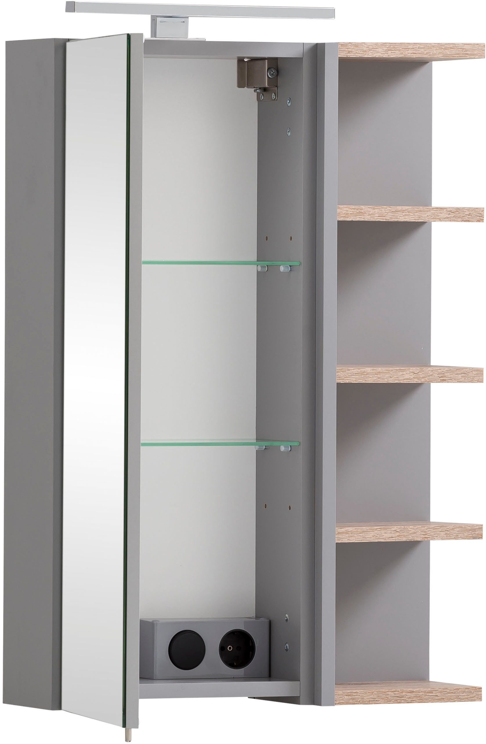 welltime Spiegelschrank Lugo, Spiegelschrank, Made in Germany, B: 49 cm Solide Verarbeitung - Dieses Produkt ist in Deutschland gefertigt