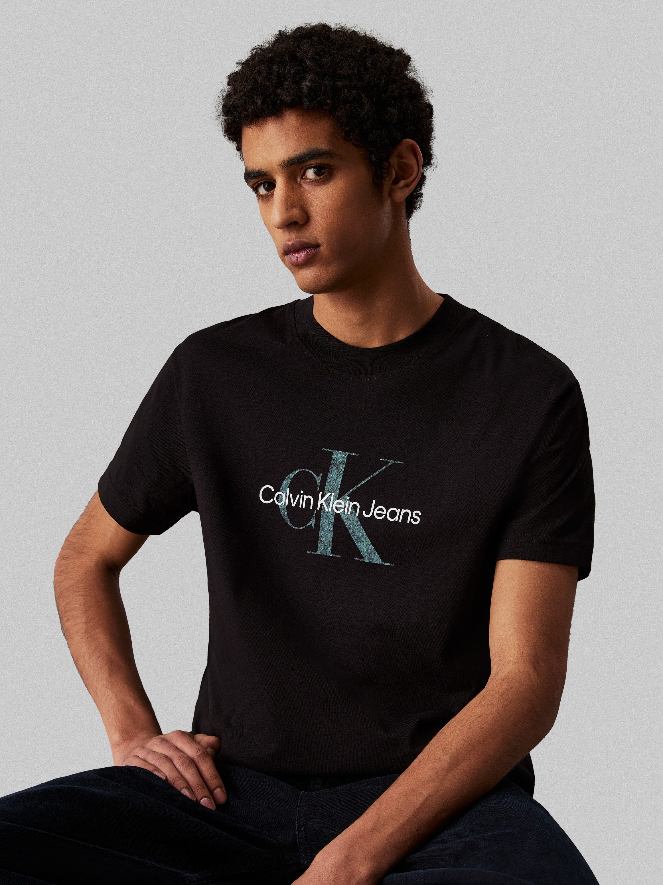 Calvin Klein Jeans Rundhalsshirt TEXTURED MONOLOGO günstig online kaufen