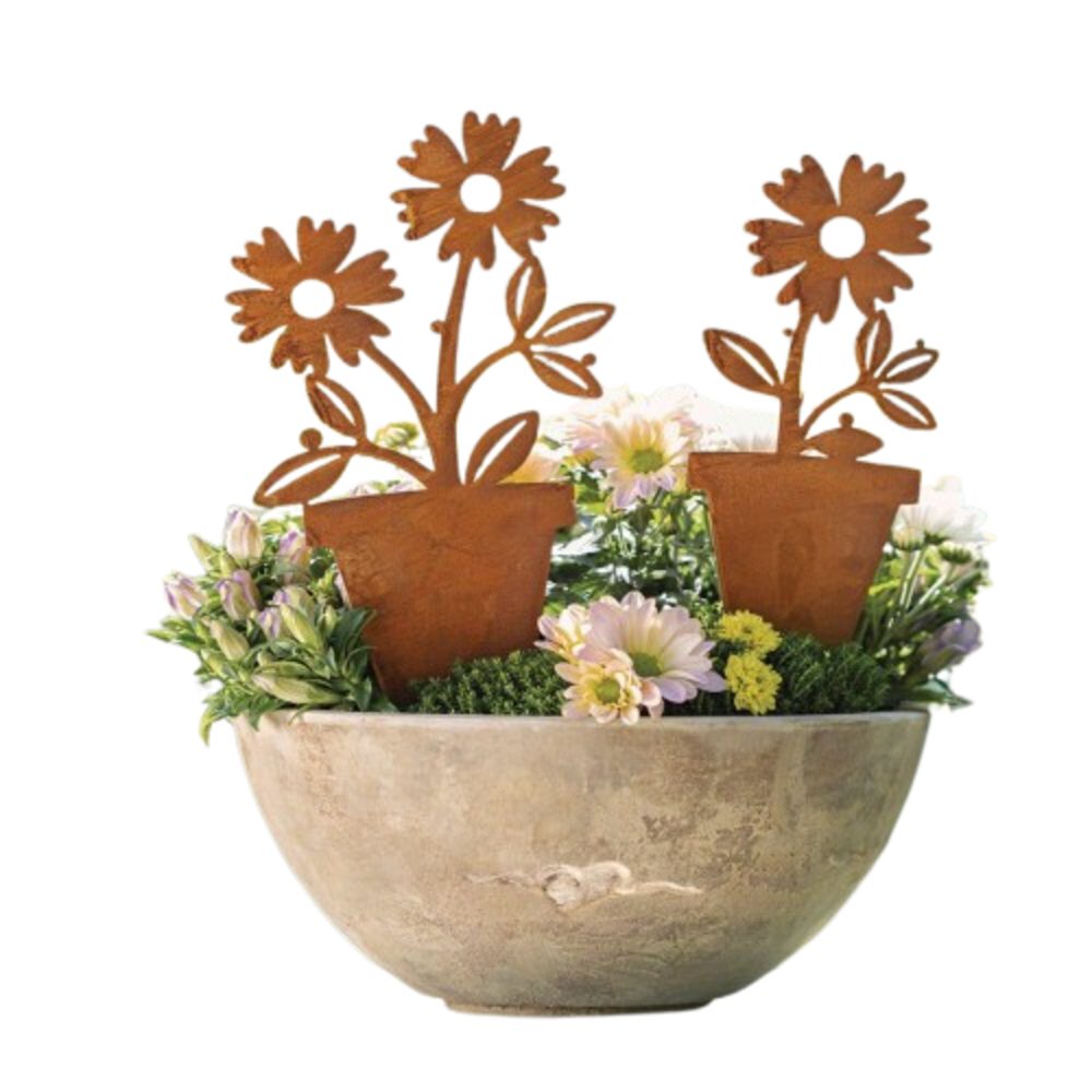 Home-trends24.de Gartenstecker Blumen Stecker Garten Metall günstig online kaufen