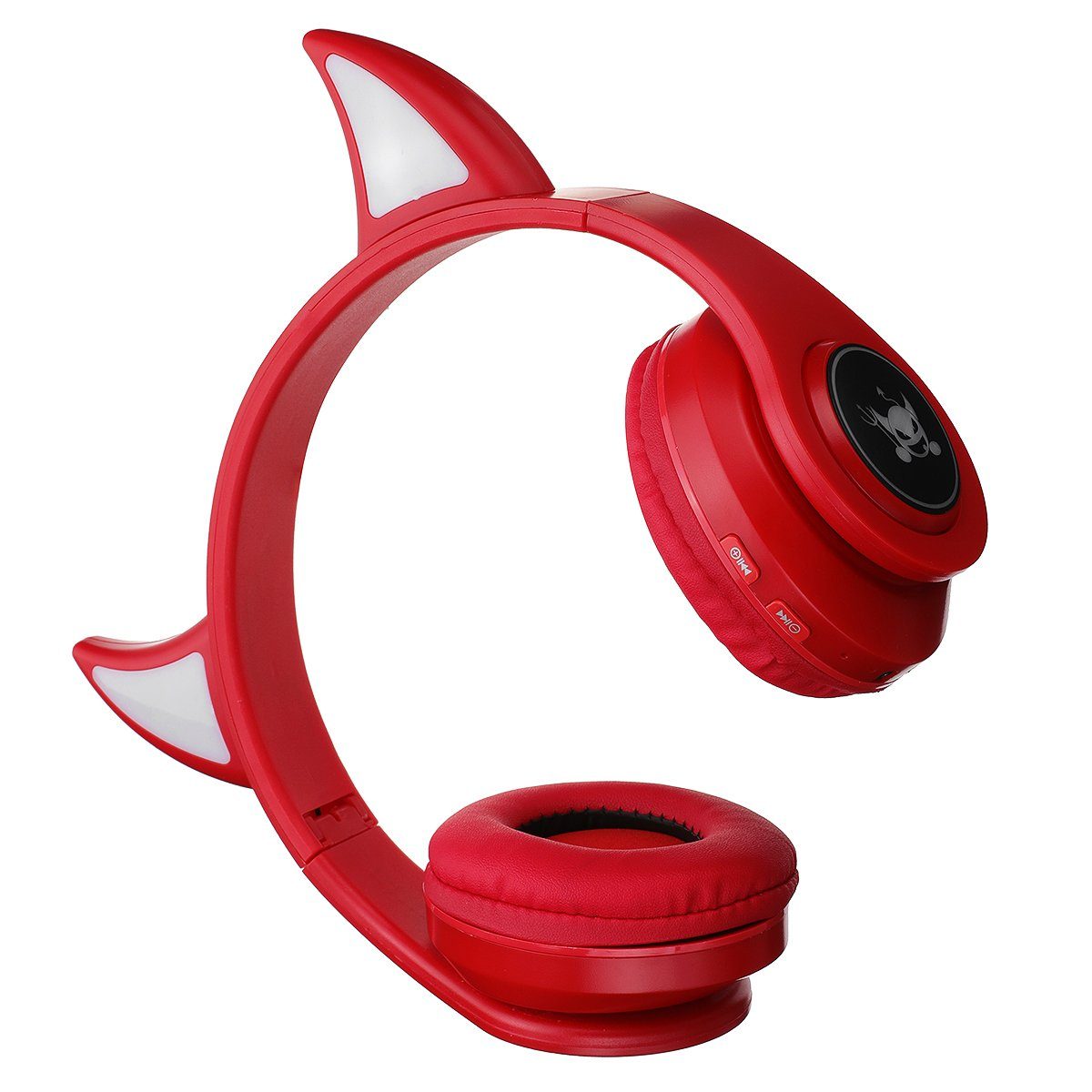 Insma 5.0 Stero Kopfhörer Gaming-Headset, LED-Licht) On-Ear-Kopfhörer bluetooth Rot (Kabelloses