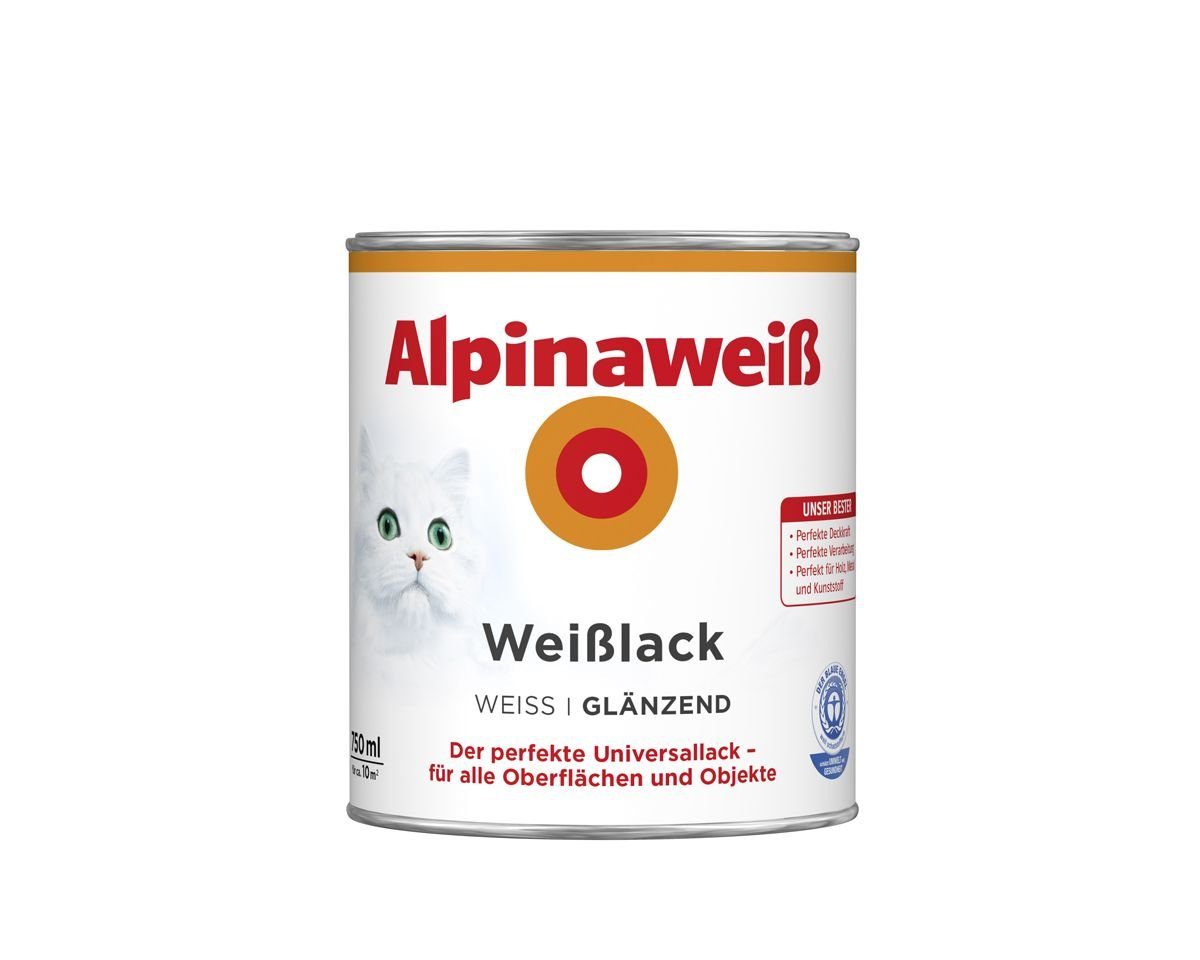 Alpina Weißlack Alpinaweiß Weißlack 750 ml alpinaweiß glänzend