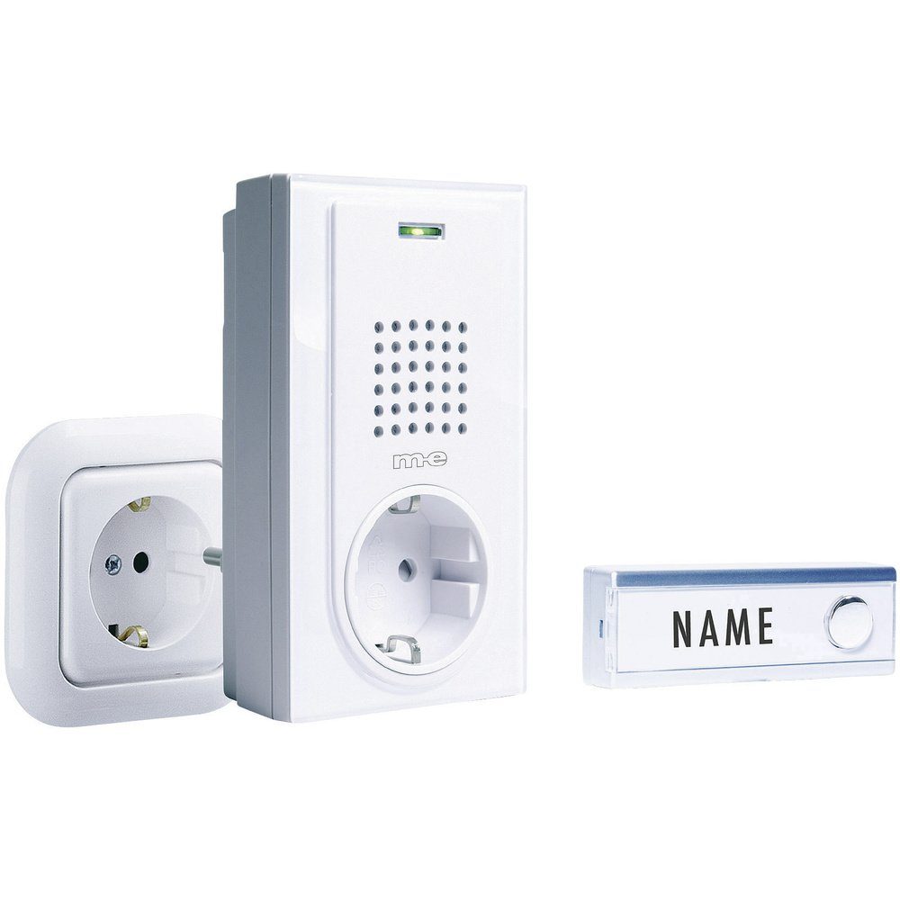 m-e Türklingel m-e modern-electronics FG-2.2 Funkklingel Komplett-Set mit Namensschil