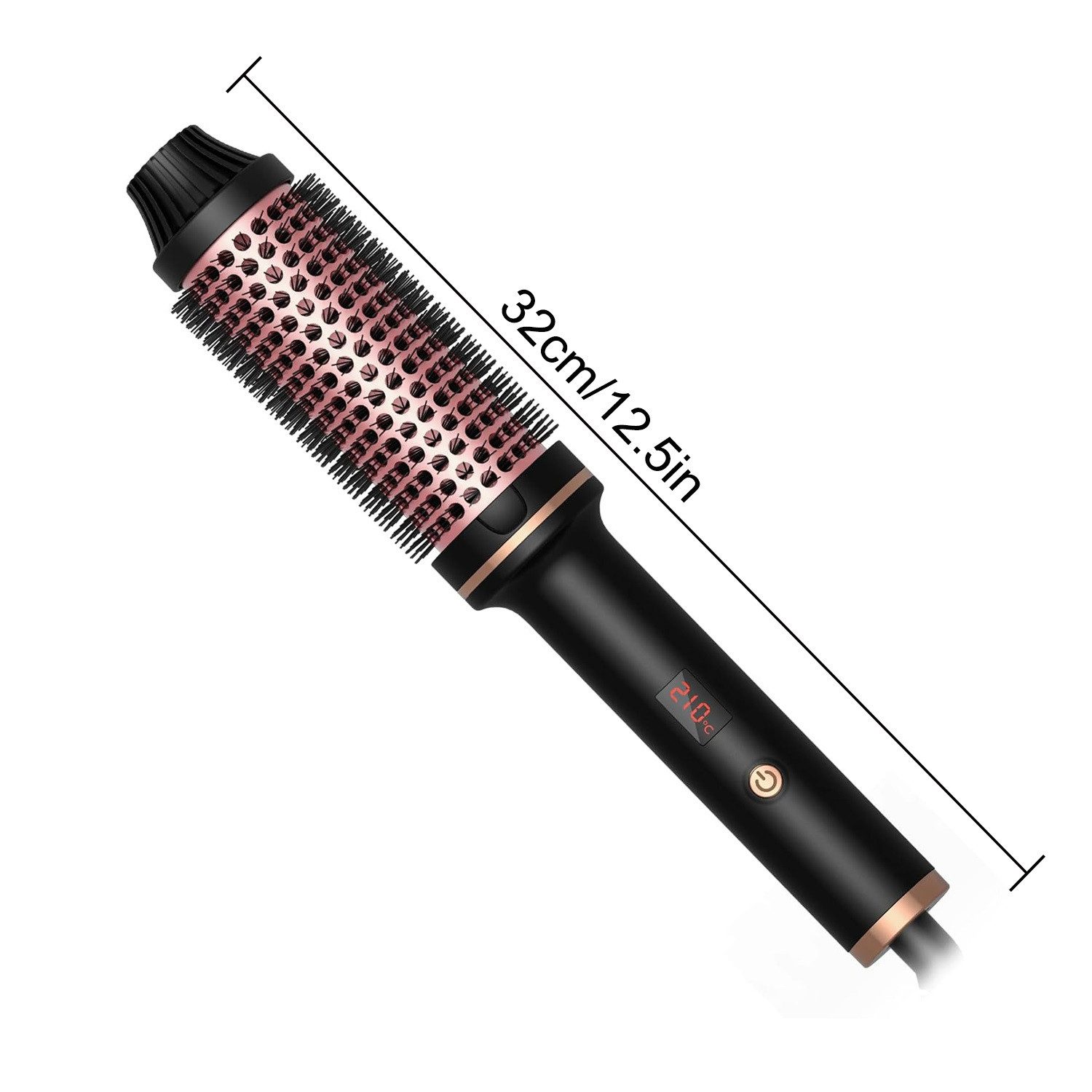 MODFU Haarglättbürste 3 IN 1 Warmluftbürste Glätteisen Rundbürste Lockenbürste, Heißluftbürste Glättbürste Turmalin Haar Keratinschutz mit 2 Voltage