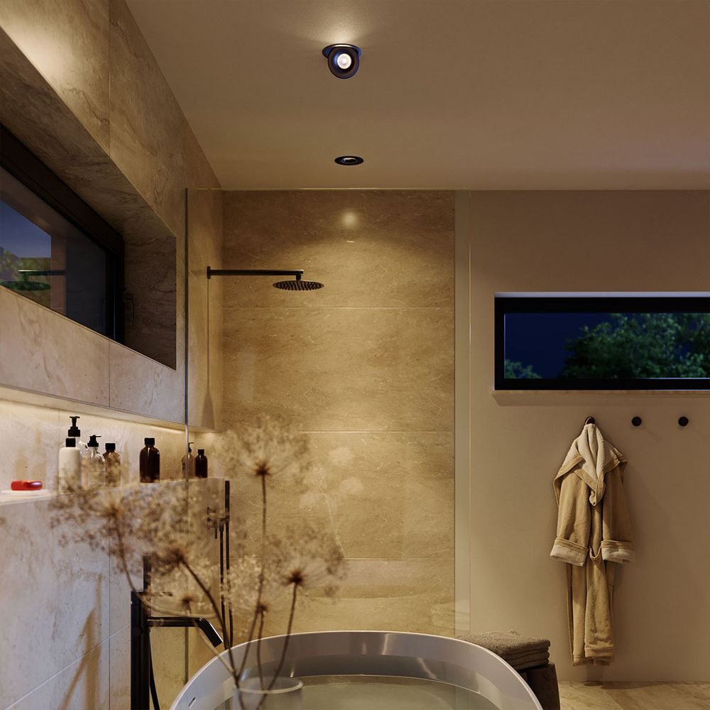 s.luce LED Deckenstrahler Santa Deep schwenkbar & dimmbar Gold/Schwarz, Neutralweiß