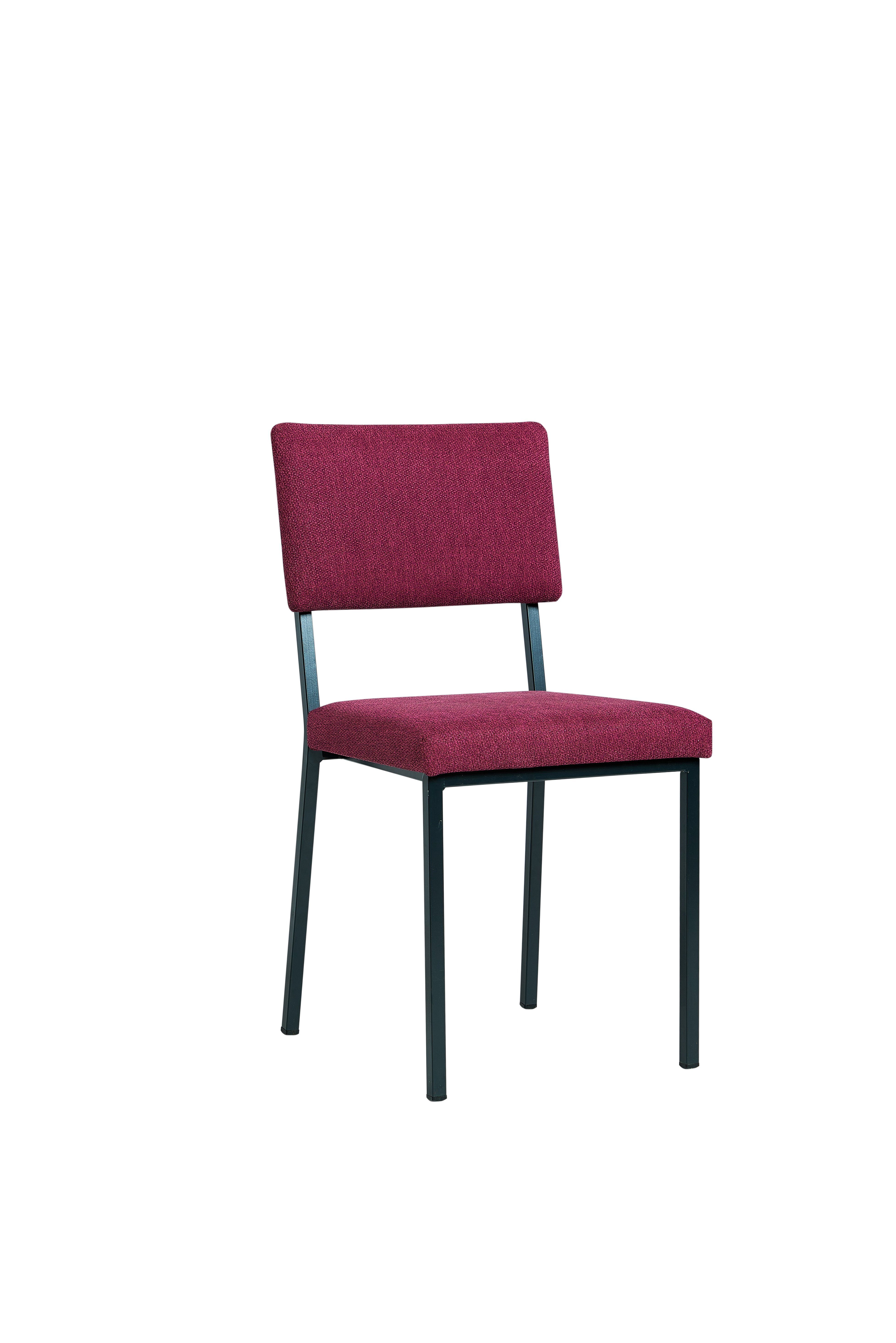 Metall 2 Set, 4-Fußstuhl 2er Stühle) mit home Gestell gepolstert, Gestell Metall Schwarz Stuhl (Set, aus kundler