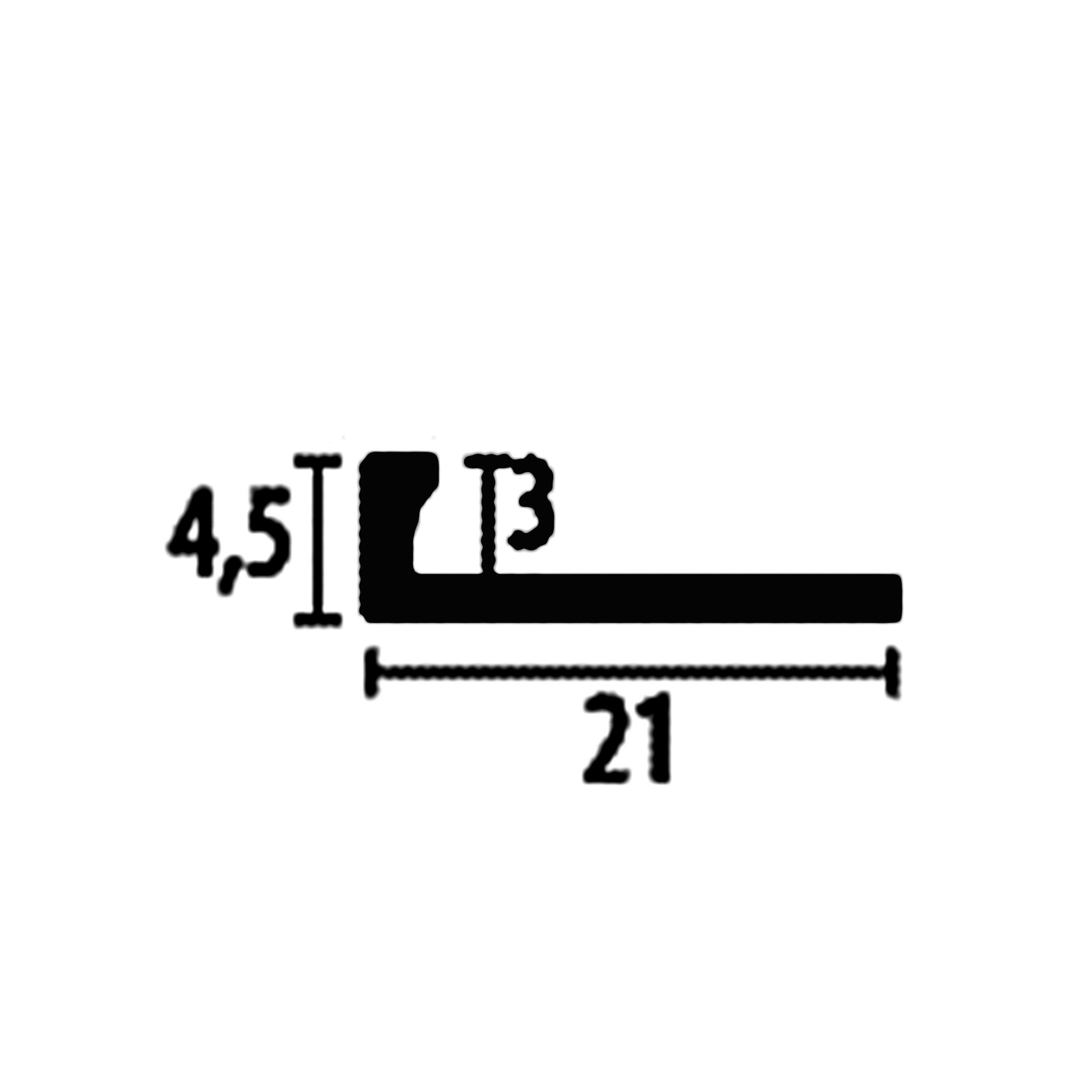 PROVISTON Abschlussprofil Aluminium, 21 x 2500 günstig online kaufen