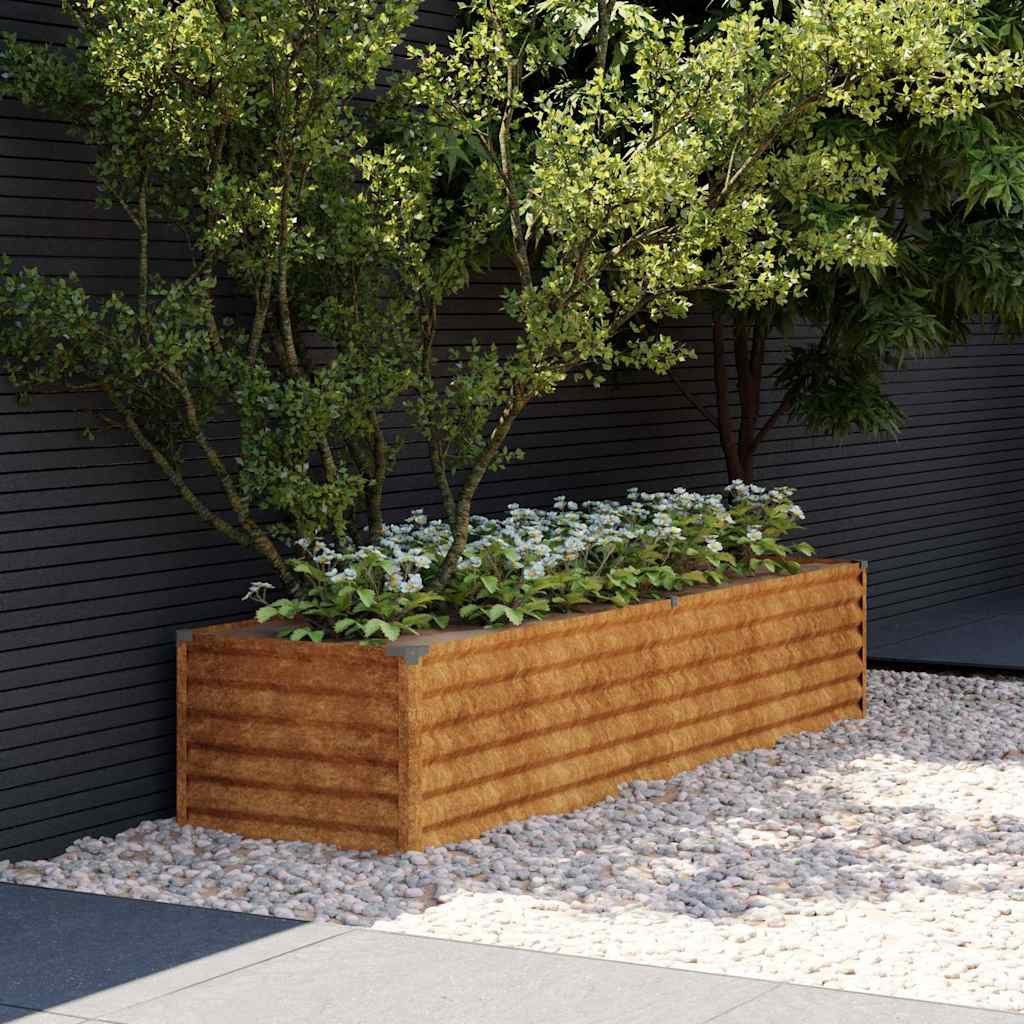 vidaXL Hochbeet vidaXL Garten-Hochbeet 194 x 50 x 36 cm Cortenstahl