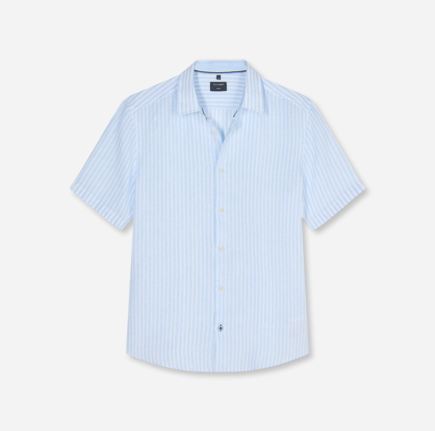 OLYMP Kurzarmhemd Casual Sommerhemd, Leinenhemd