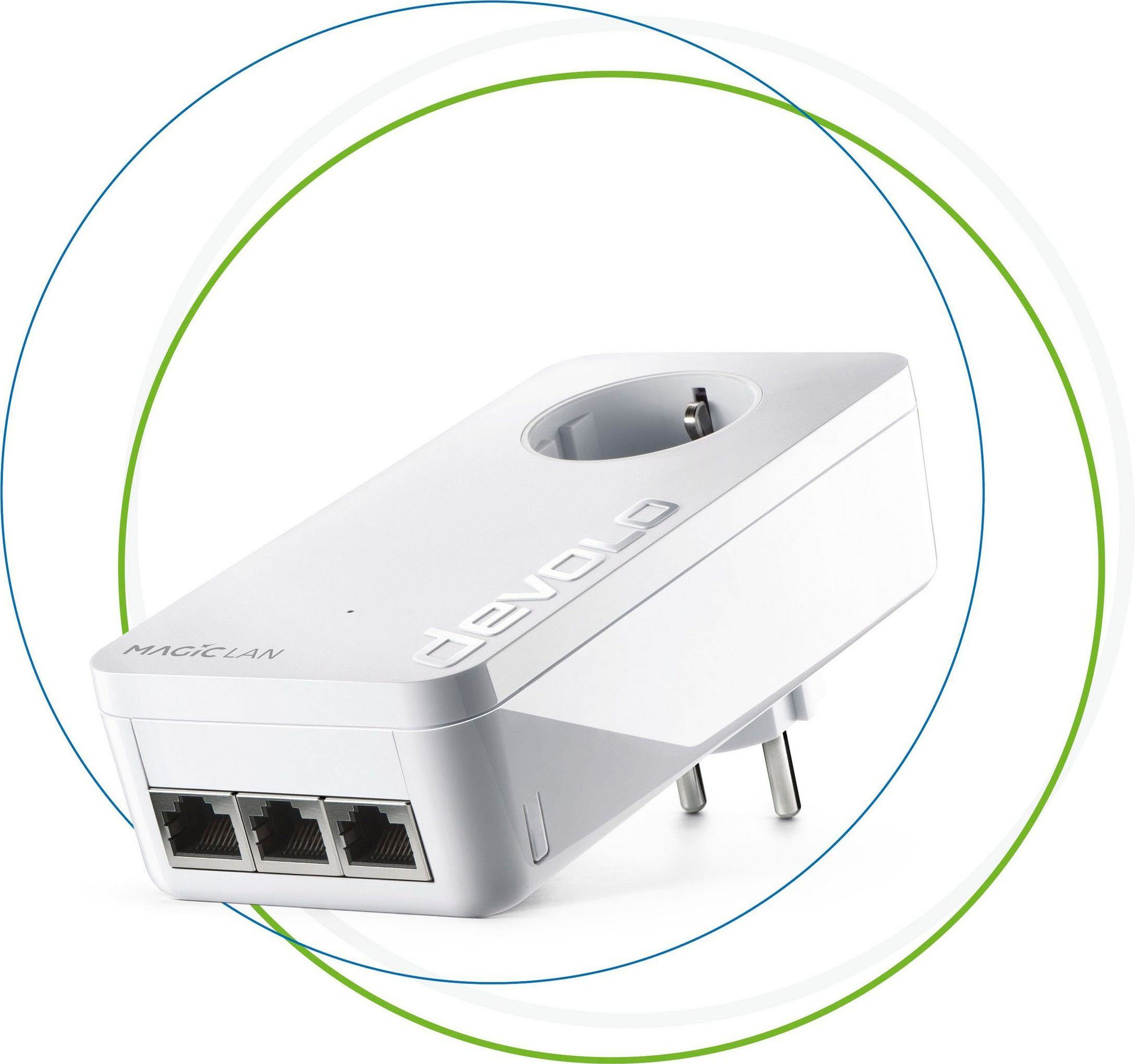 DEVOLO Magic 2 LAN Ergänzung 3x triple Heimnetz) LAN-Router (2400Mbit, GbitLAN