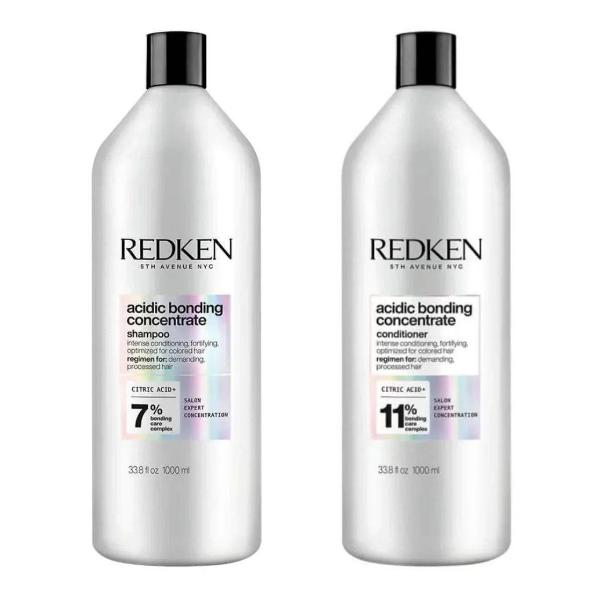 Redken Haarpflege-Set Redken Acidic Bonding Set Shampoo 1000ml + Conditioner 1000ml, 2-tlg., Hochkonzentrierte Bonding-Formel für stark geschädigtes Haar