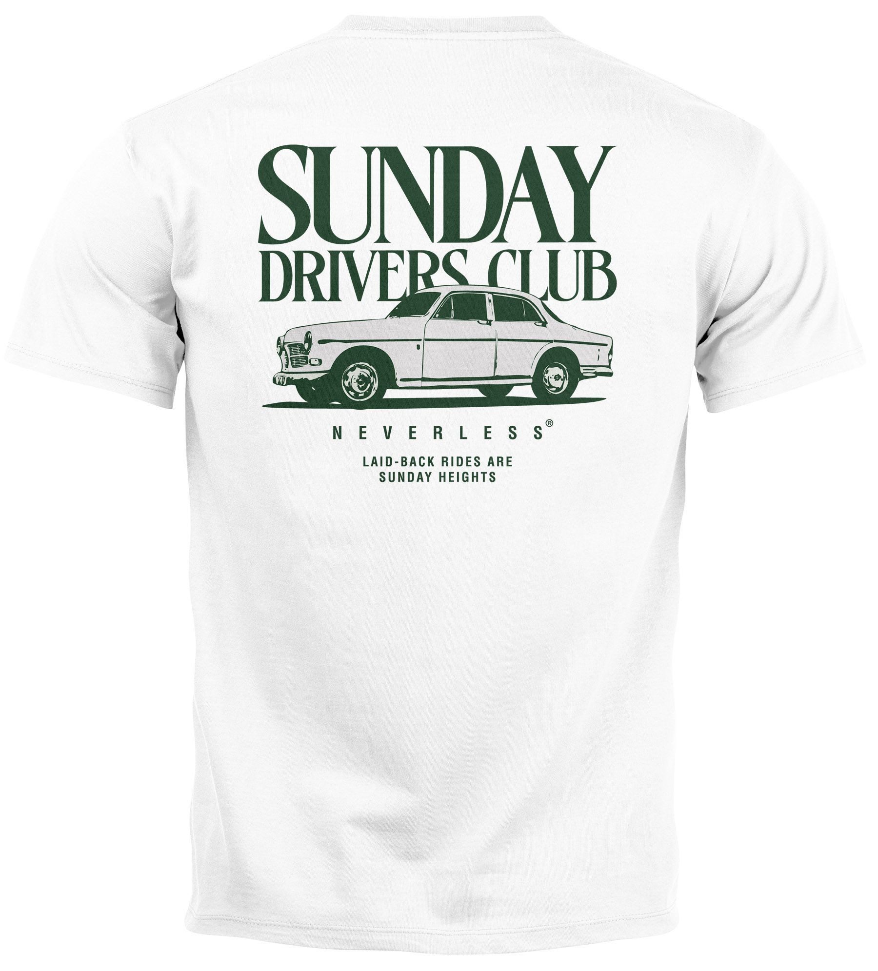 Neverless Print-Shirt Herren T-Shirt Backprint Oldtimer günstig online kaufen