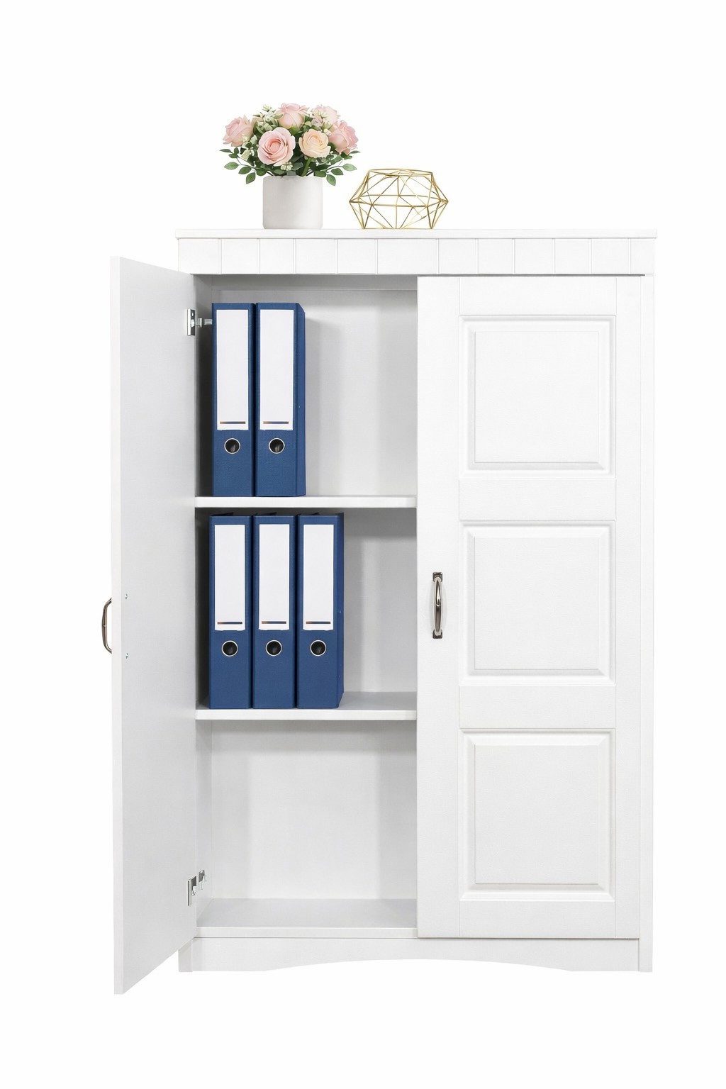 bv-vertrieb Aktenschrank Aktenschrank Büroschrank Mehrzweckschrank Landhausstil weiss