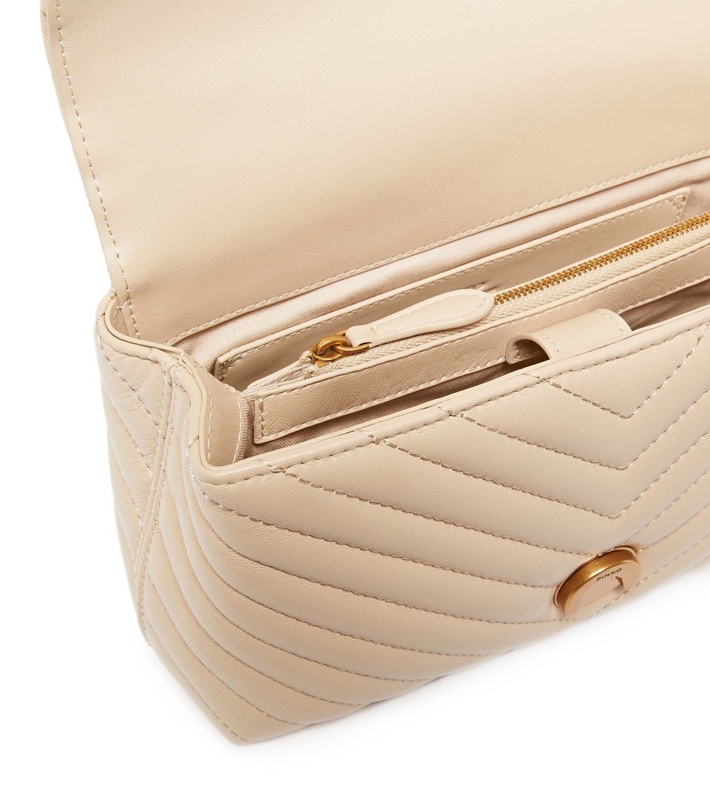 PINKO Handtasche Mini CL Sheep Nappa Chevron, aus echtem Schafsleder