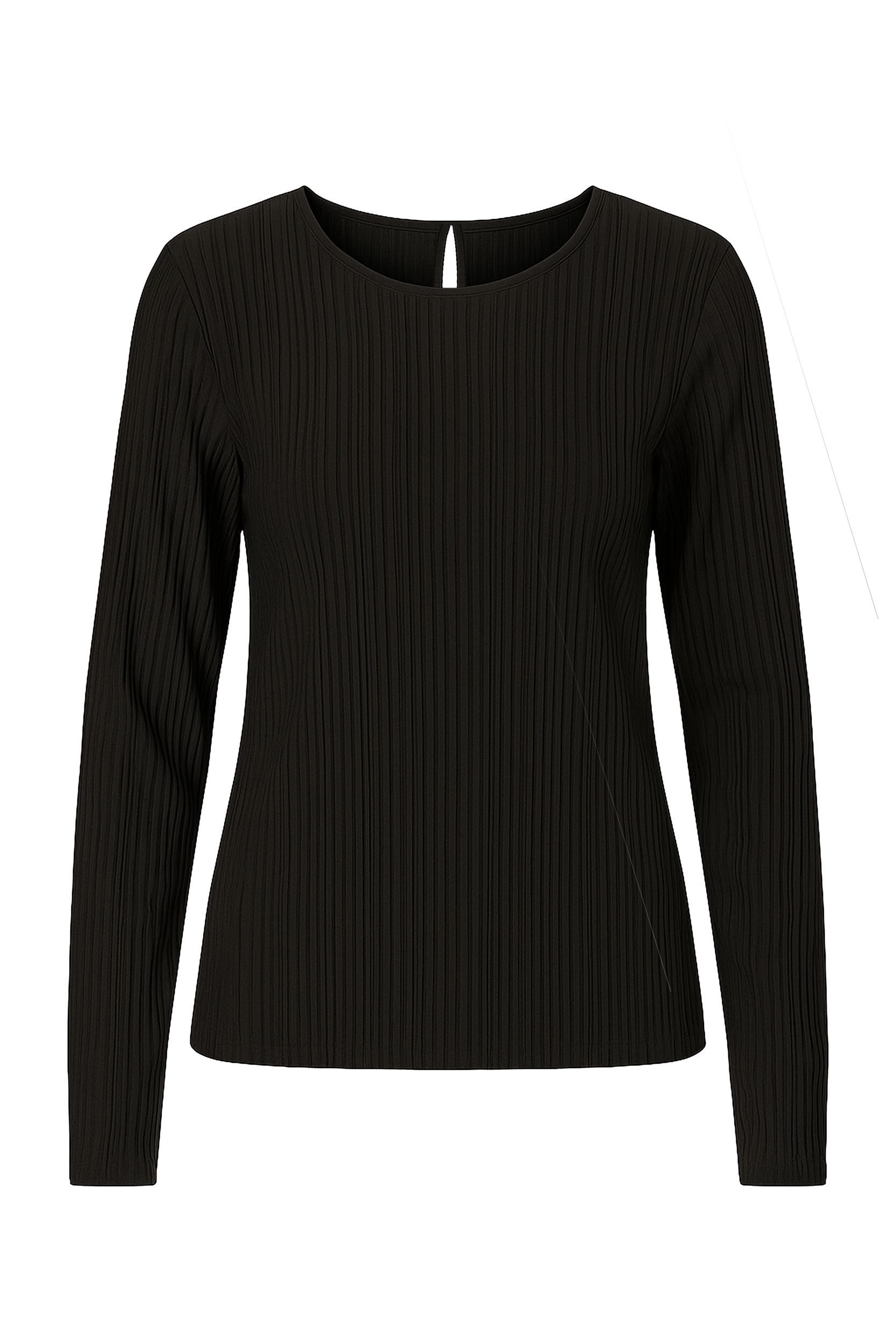 HaILY’S T-Shirt Feine Struktur und klassischer Rundhalsausschnitt (1-tlg) L günstig online kaufen