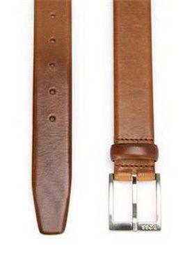 BOSS Ledergürtel mit eckiger Schließe und eingraviertem Logo
