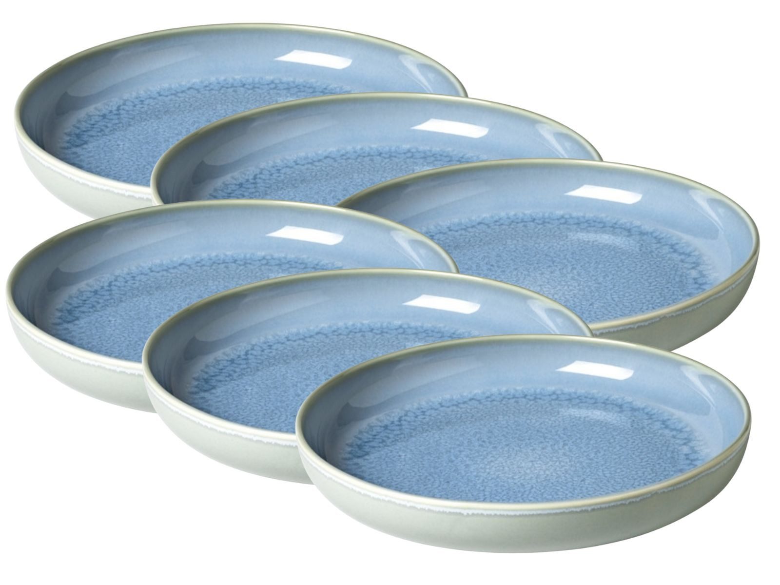 like. by Villeroy & Boch Тарелки-Set Crafted Blueberry Tiefer Тарелки 21,5cm Set6, Steingut