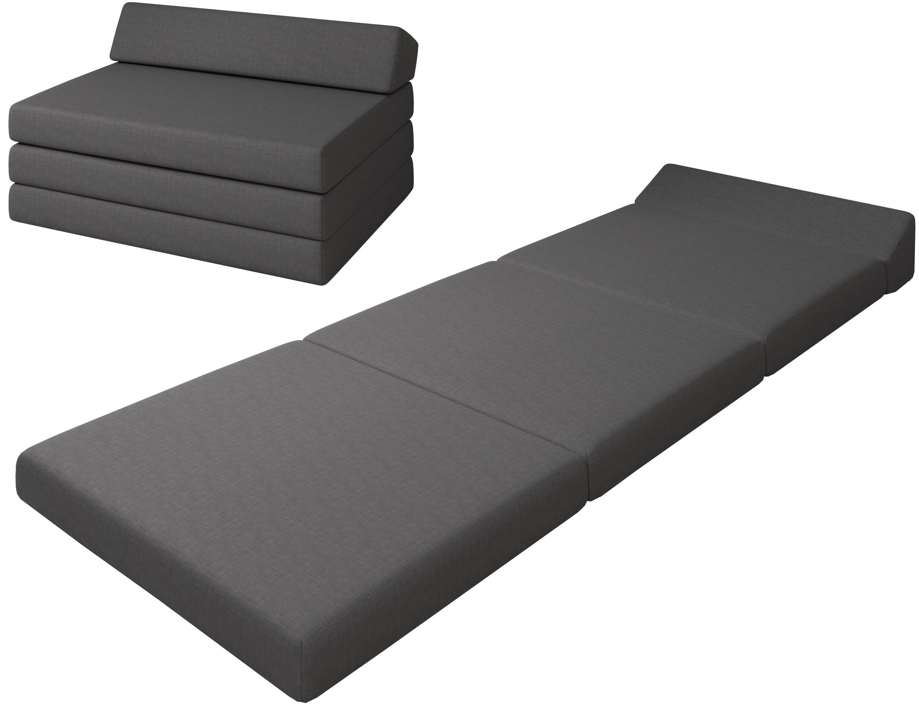 Klappmatratze Premium Klappmatratze mit Kopfteil, sunnypillow, günstig online kaufen
