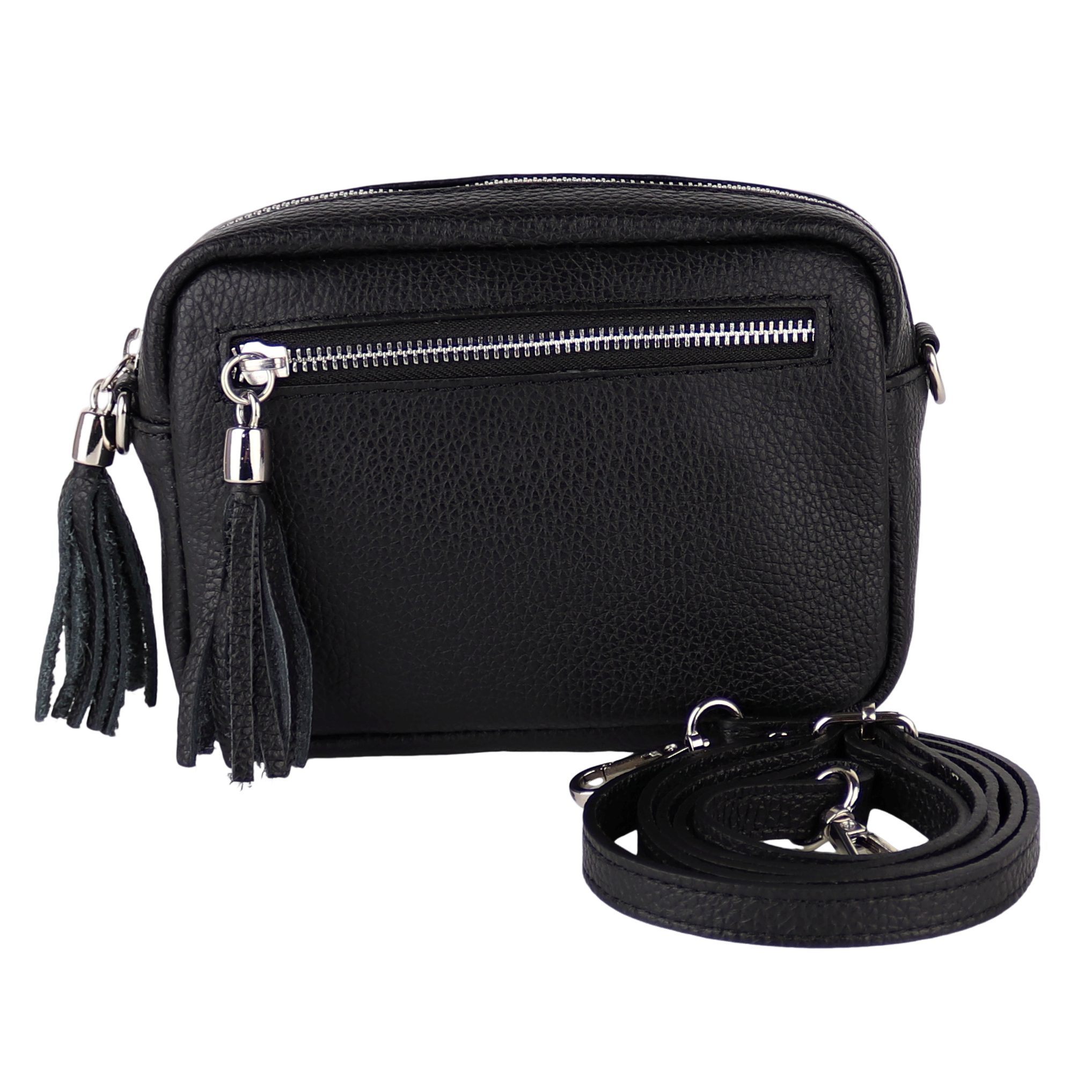 Umhängetasche Damen klein Crossbody Bag, Echtleder Made in Italy