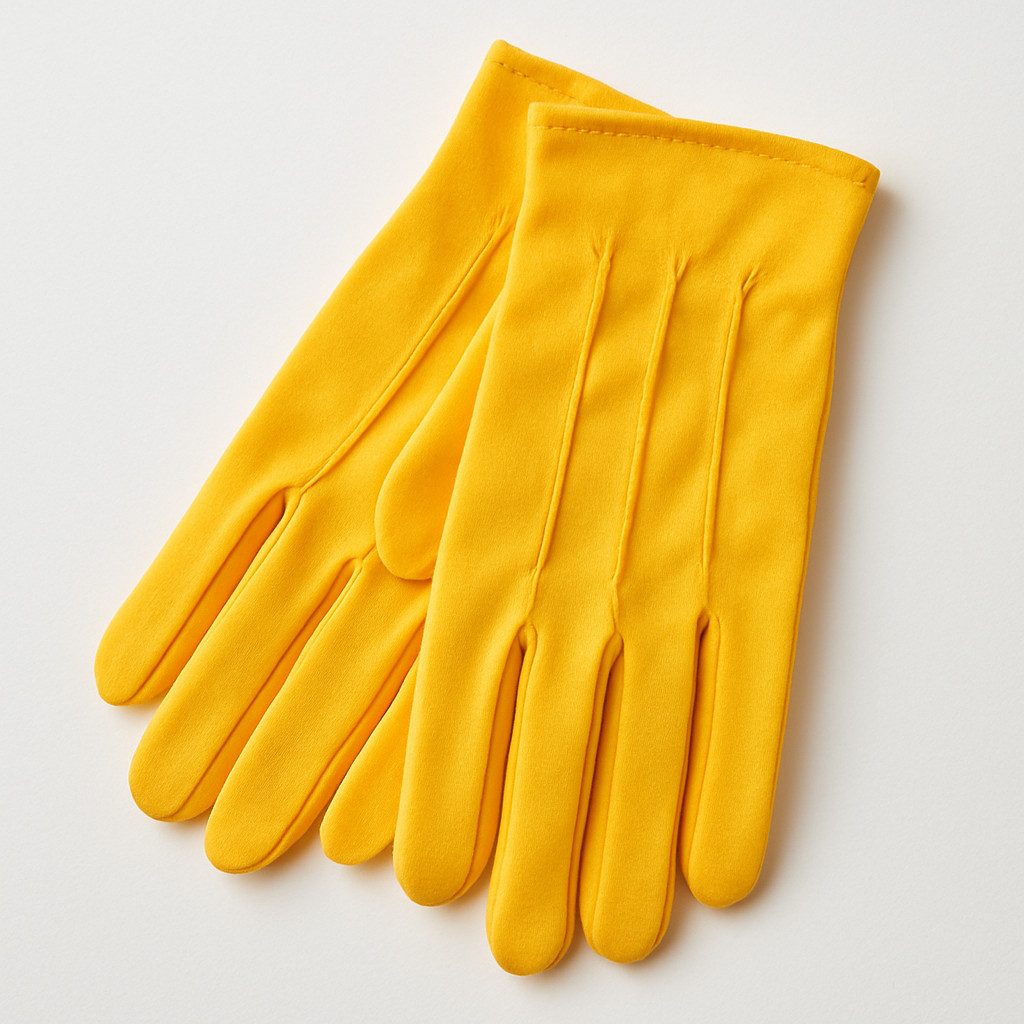 Widmann S.r.l. Fleecehandschuhe Gelbe Handschuhe kurz Kostüm Zubehör für Karneval & Halloween Bunt, auffällig, vielseitig