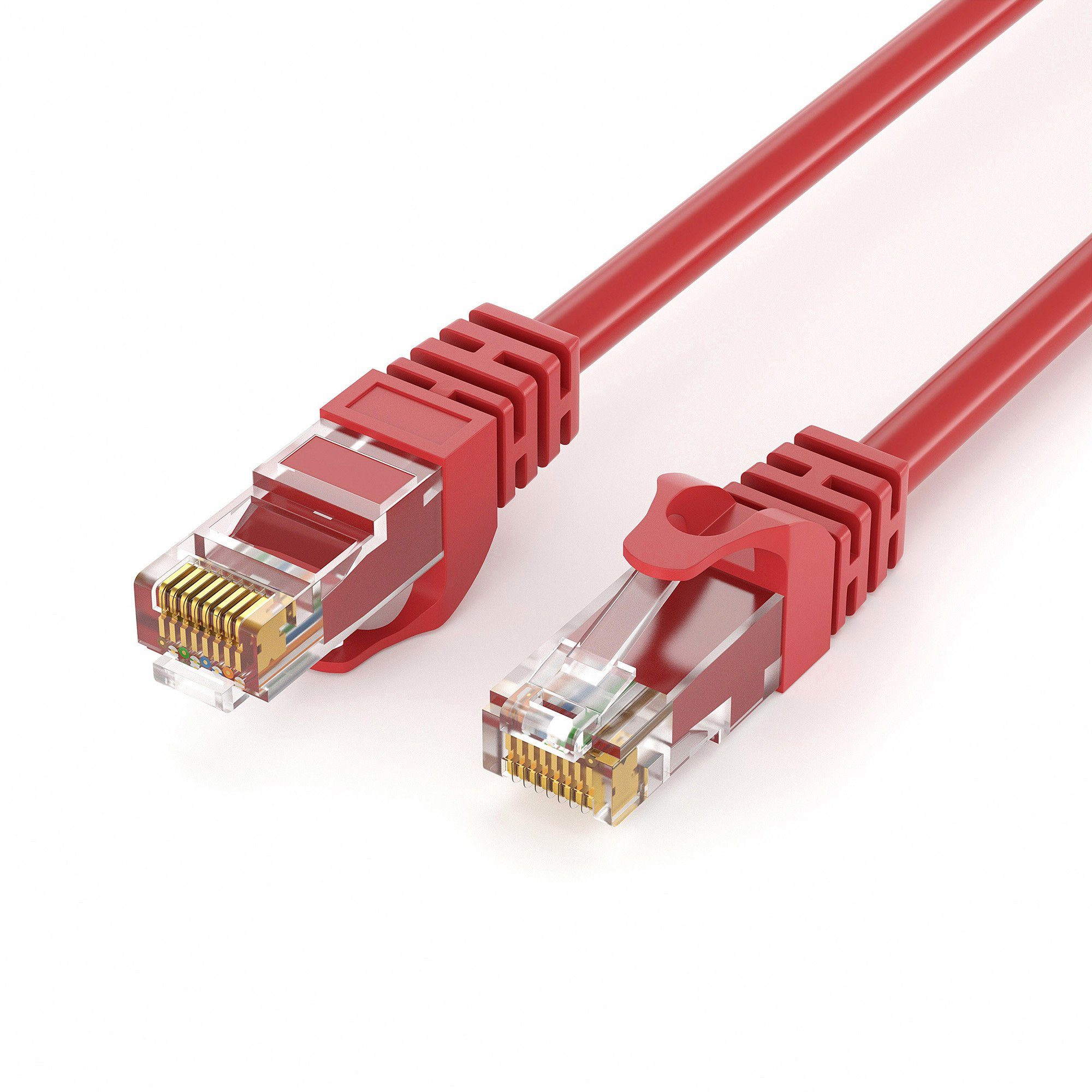 JAMEGA CAT 6 Patchkabel RJ45 Rohkabel LAN Kabel Ethernet Netzwerkkabel LAN-Kabel, CAT.6, RJ-45 Stecker (Ethernet) (200 cm)