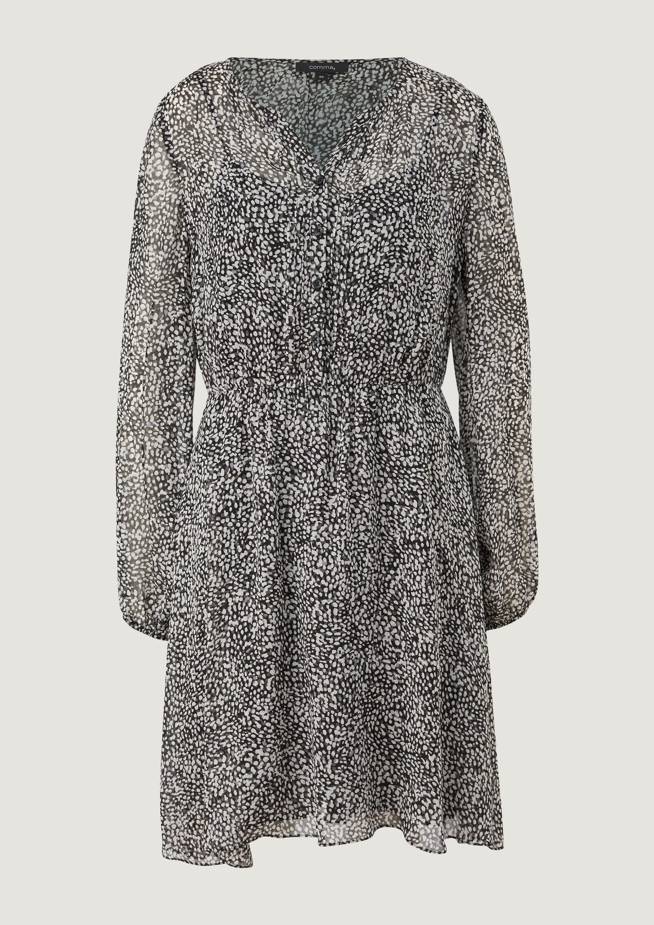 comma Minikleid Kleid Midikleid aus Viskose