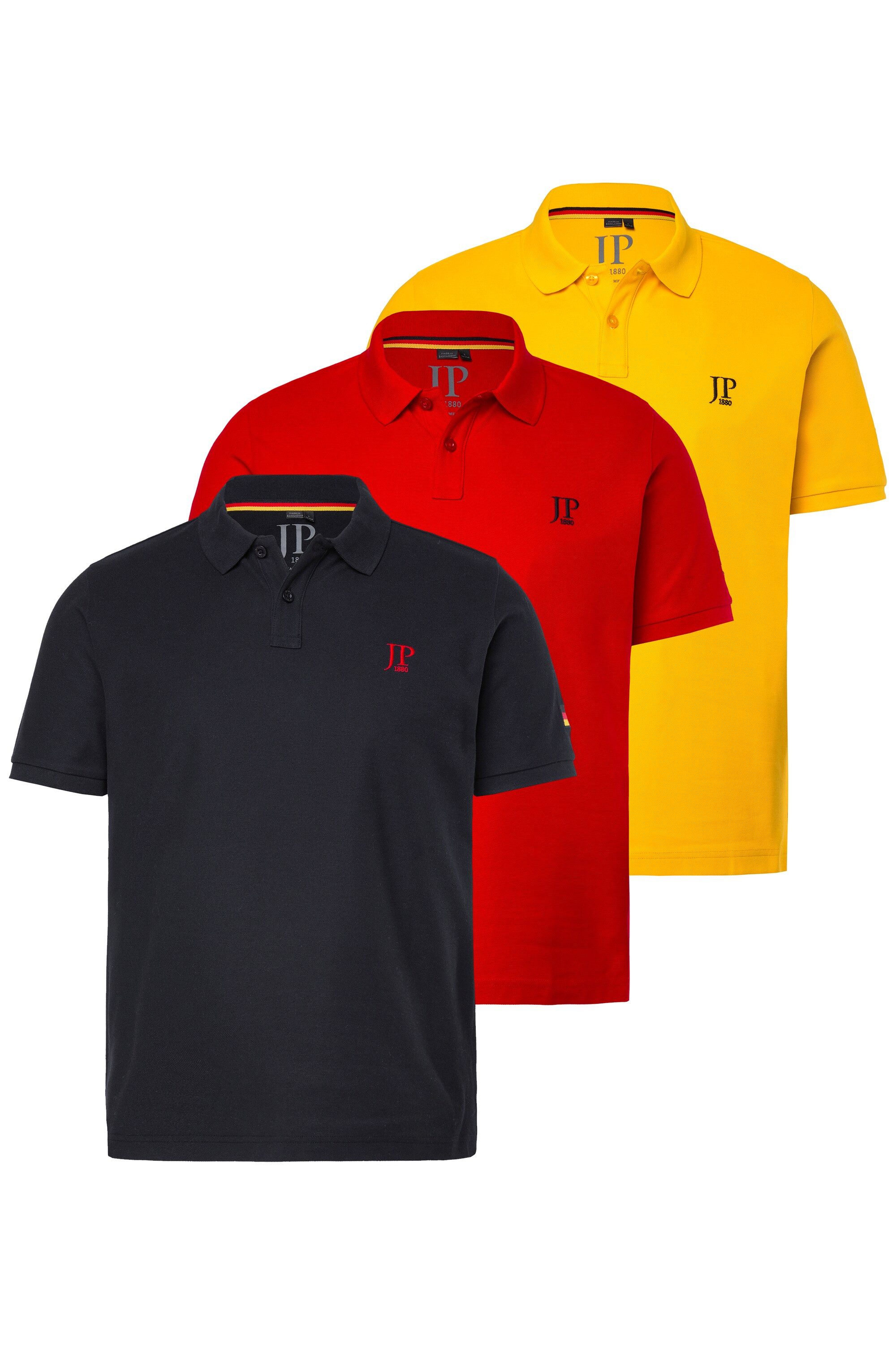 Poloshirt Poloshirt Fußball Piqué 3er Pack Polokragen