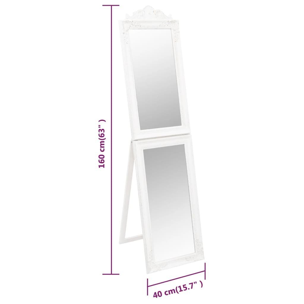 Standspiegel Weiß Weiß | Weiß Spiegel cm 40x160 (1-St) vidaXL