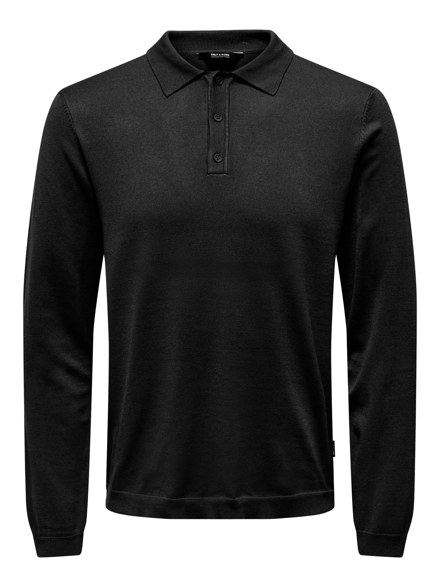 ONLY & SONS Polokragenpullover POLO NOOS REG ONSWYLER Black LS LIFE 14 KNIT