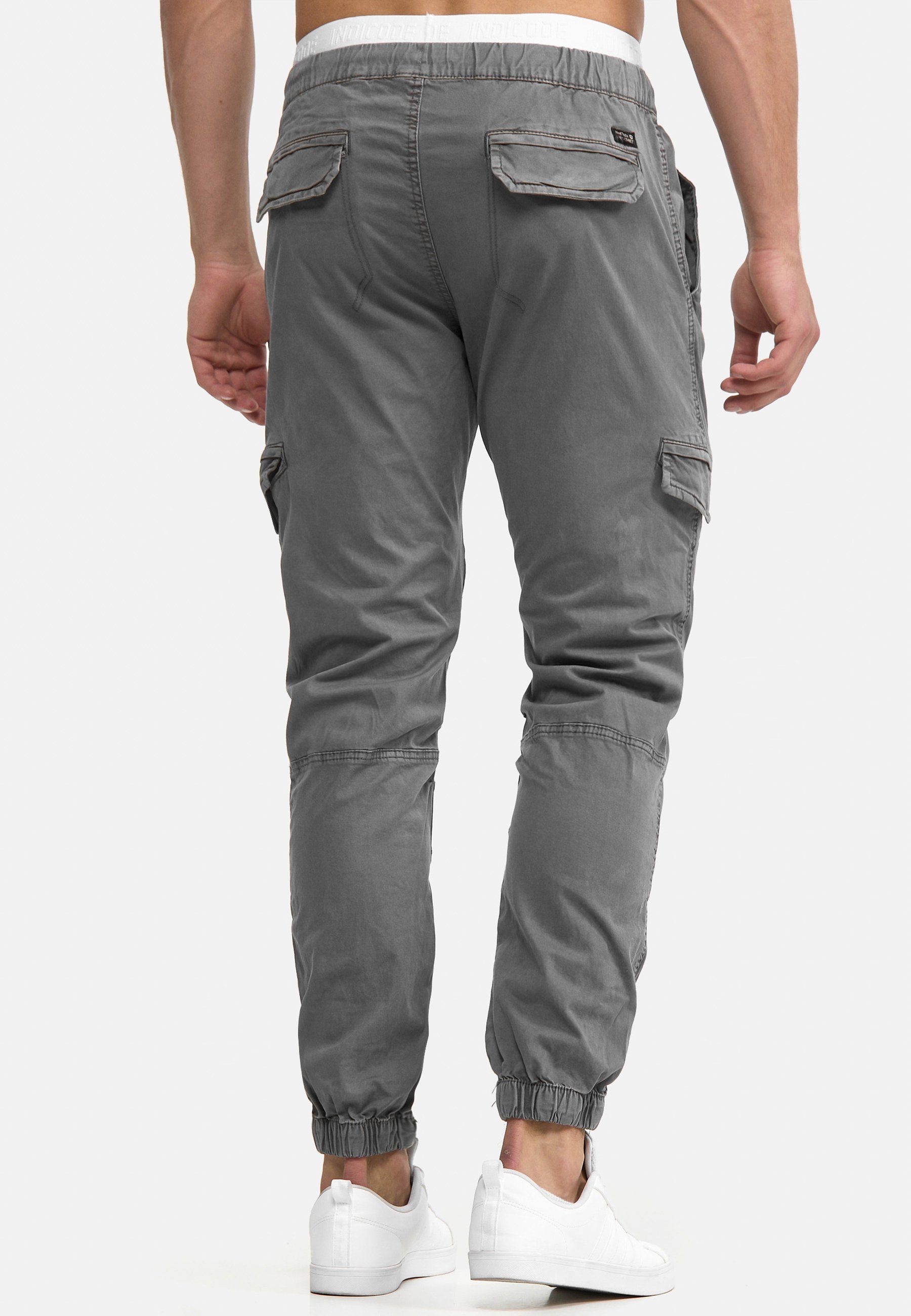 Indicode Cargohose Herren Levy Jogger-Pant mit elastischem Bund und Kordelzug