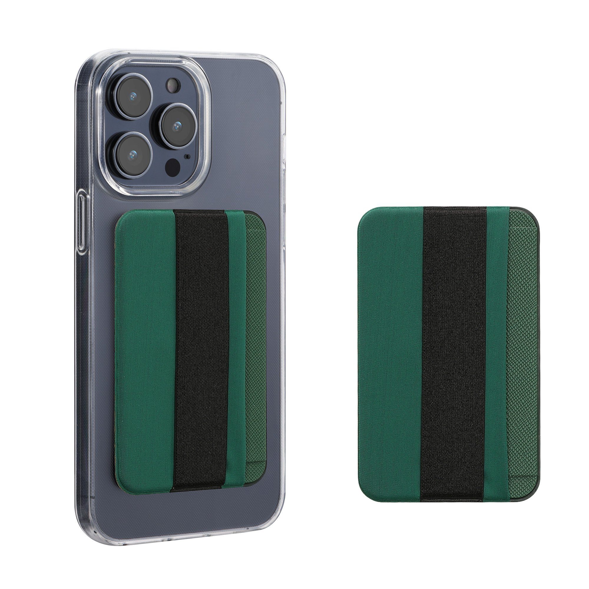kwmobile Etui 2x Kartenhalter für Smartphones - Kunststoff Halter, Etui 57 x 90 mm - Platz für bis zu 4 Karten