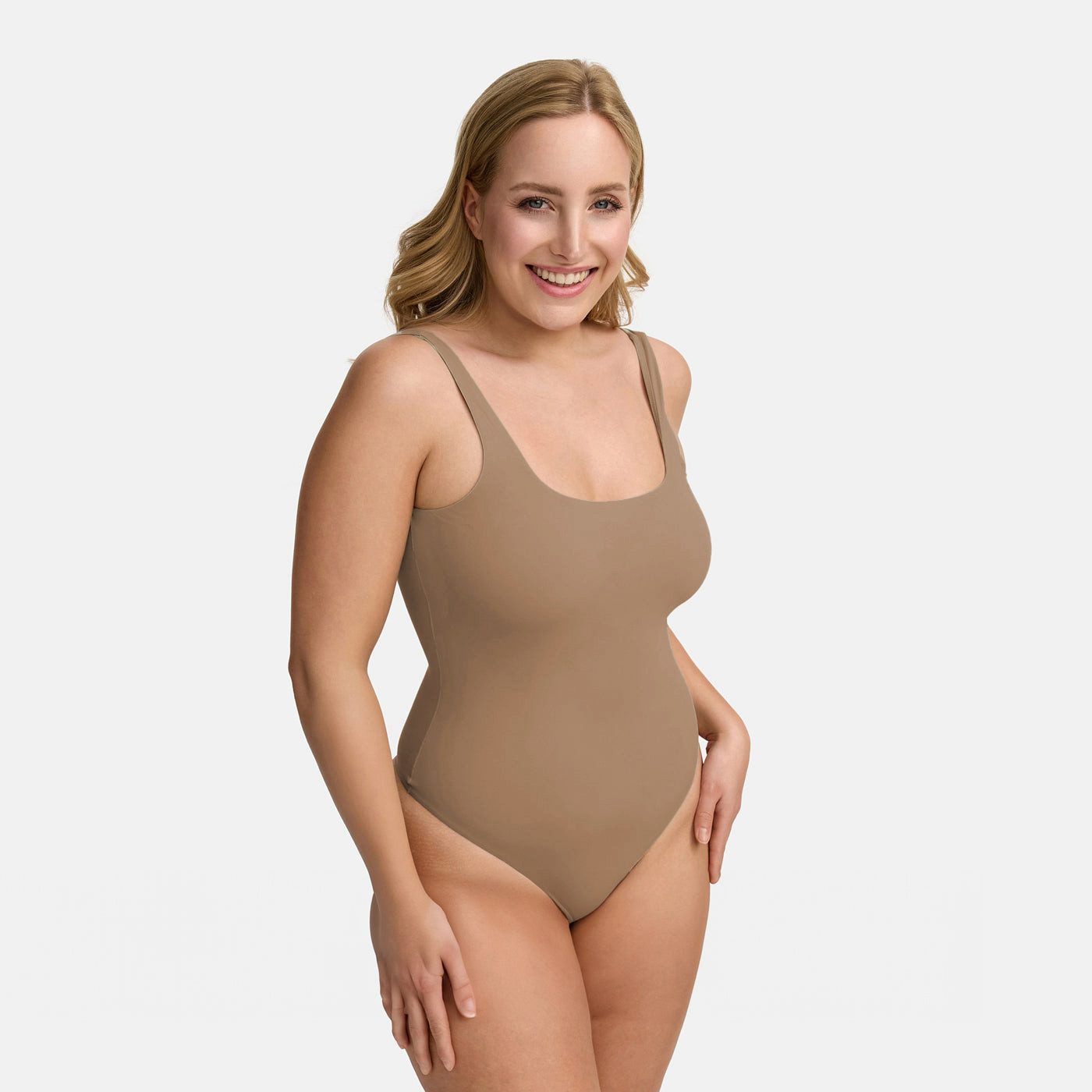 Creamy Fabrics Miederbody Low Back - Body-Beige-M (1-tlg) Figurformend