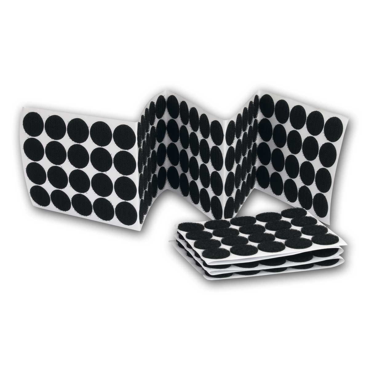 Sintron Klettband Klettpads Ø25mm, 100 Stück, selbstklebend, schwarz