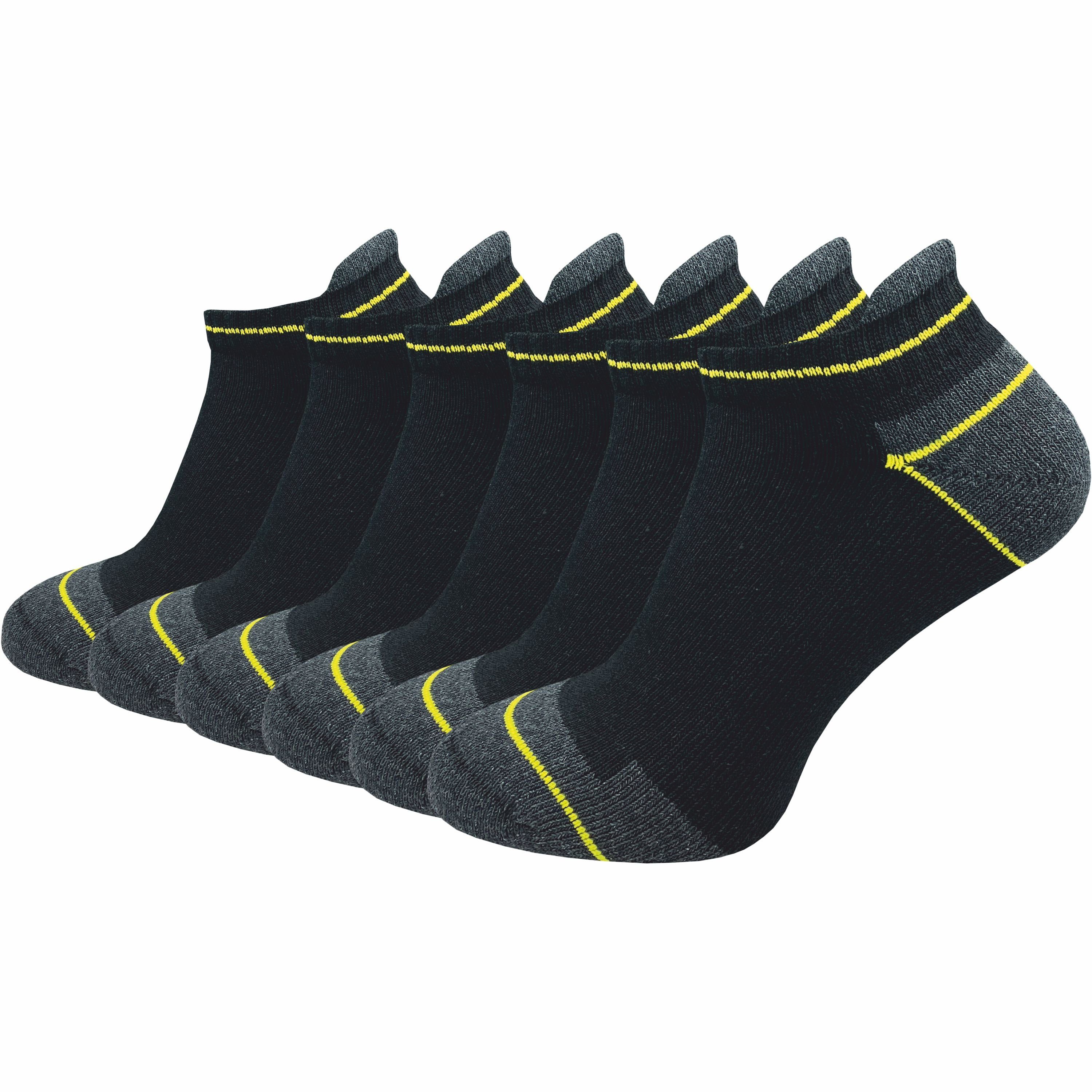 GAWILO Arbeitssocken - kurz - für Herren mit atmungsaktiver Baumwolle gegen Schweißfüße (6 Paar) Ideal für Sicherheitsschuhe oder Arbeitsschuhe - mit Fersenlasche