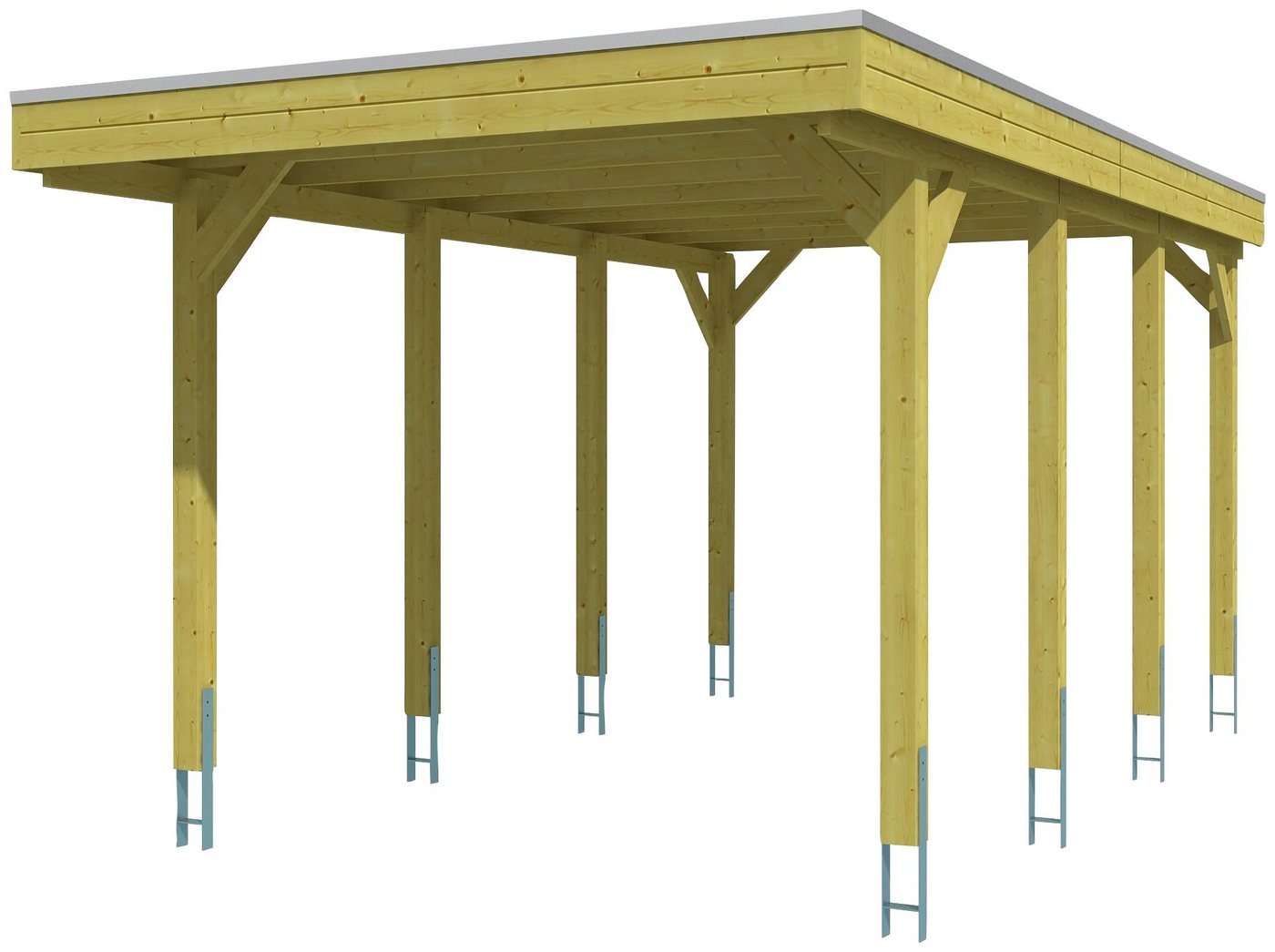 Thumbnail - Skanholz Einzelcarport Friesland, BxT: 314x555 cm, 221 cm Einfahrtshöhe
