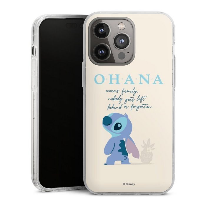 DeinDesign Handyhülle Lilo &amp; Stitch Offizielles Lizenzprodukt Disney Ohana Stitch Apple iPhone 14 Pro Max Hülle Bumper Case Handy Schutzhülle CQ17334