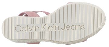 Calvin Klein Jeans WEDGE SANDAL SU MG BTW Keilsandalette, Sommerschuh, Sandale, Keilabsatz, mit Klettriemchen