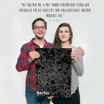 Mr. & Mrs. Panda Poster DIN A2 Berlin - Geschenk, Ort, Poster, Kunstdruck, Stadt, Stadt Dorf, Stadt Black (1 St)