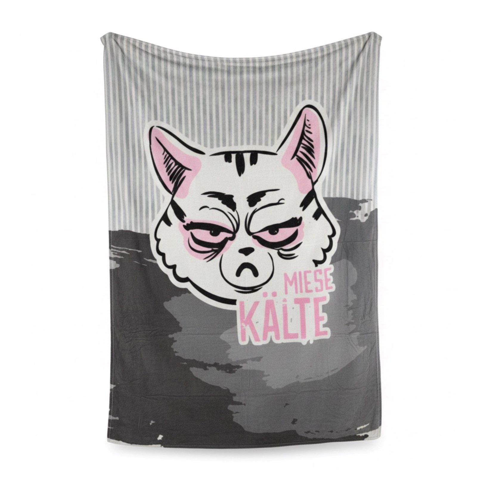 HAC24 Tagesdecke 2er Set Kuscheldecke Wohndecke Mikrofaserdecke Sofadecke Tagesdecke, Miesekatze, 160x130 cm