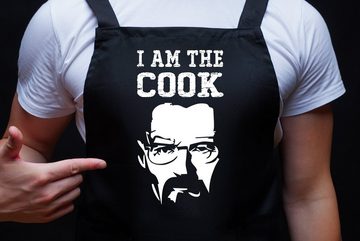 Youth Designz Grillschürze I AM THE COOK Schürze Kochschürze für Männer mit lustigem Spruch, Logo Print