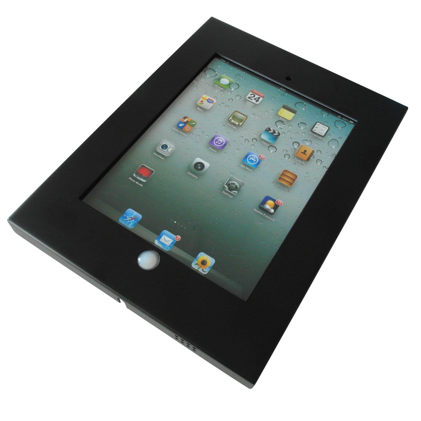 Drall Instruments IS3B Tablet-Halterung, (1-tlg., Befestigung passt für iPad 1 2 3 4 Generation Tablet Halter schwarz)